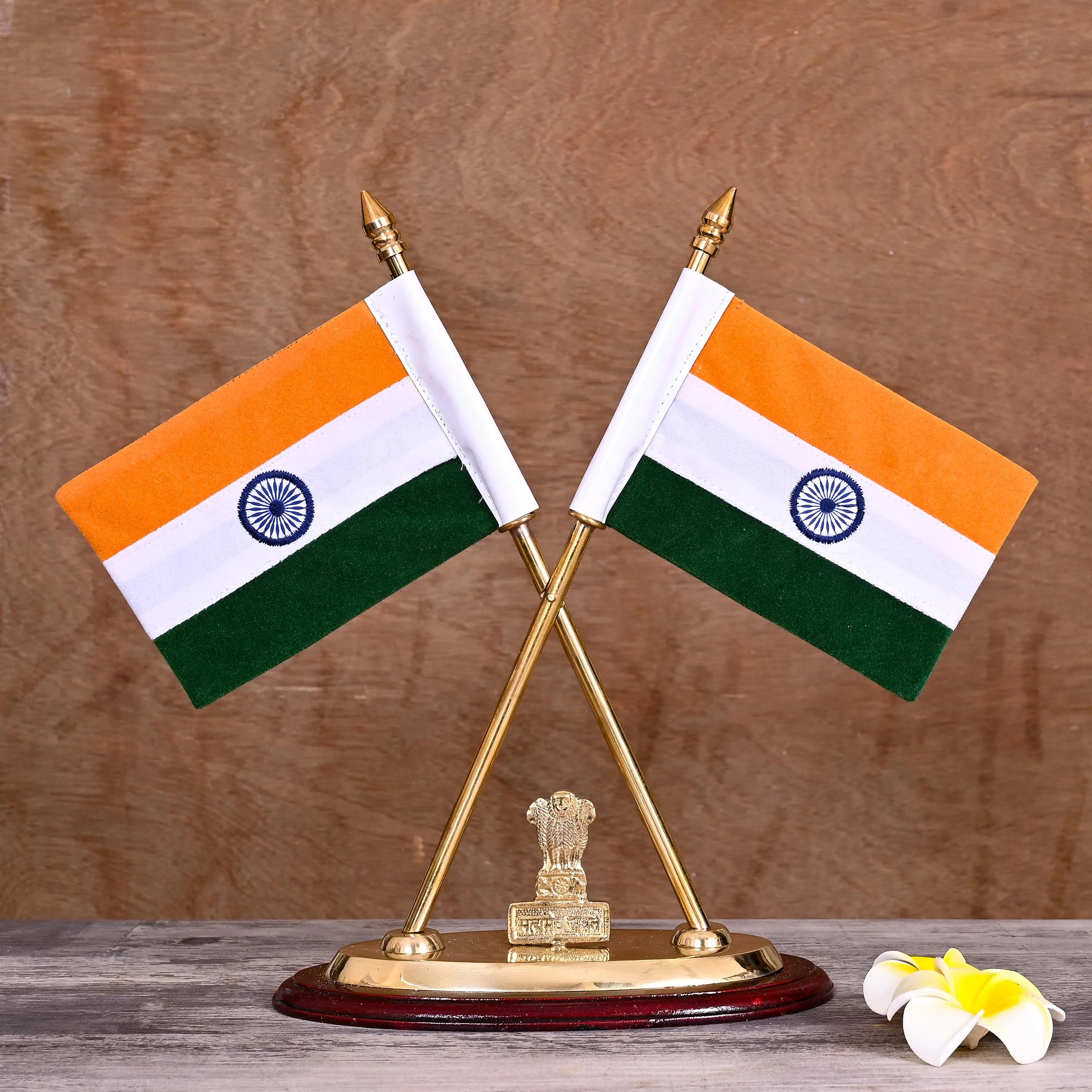 Brass National Flag Stand (12 Inch) - Image 3