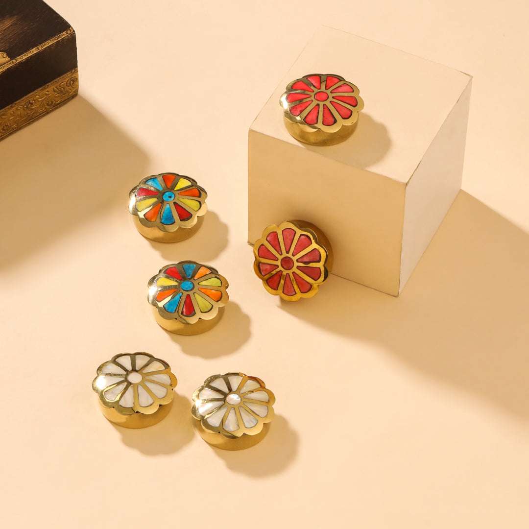 Brass Shell Flower Jewellery Box Pair (3 in 1) - Image 3