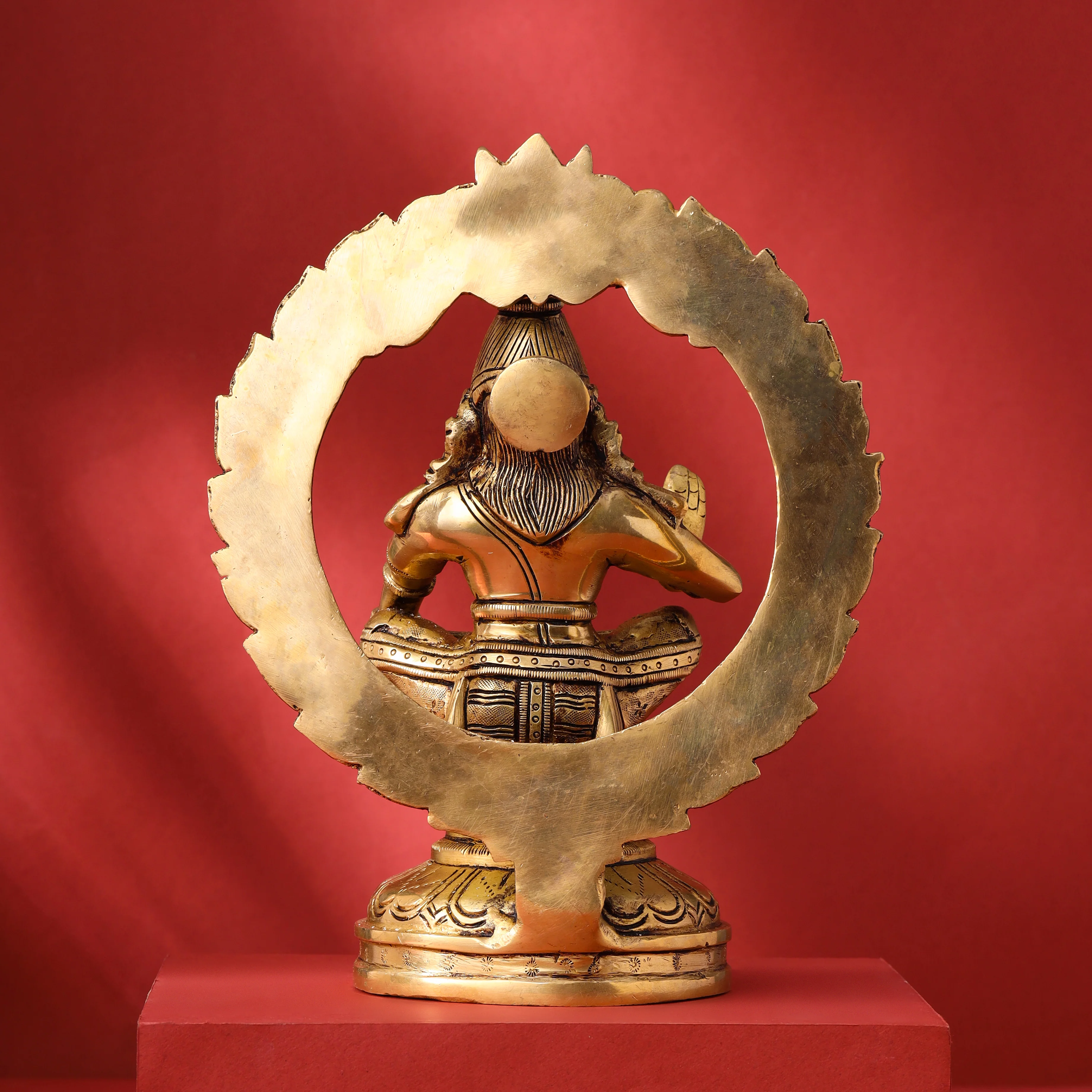 Brass Lord Frame Ayyappa/Ayyappan Idol (9.5 Inch) - Image 5
