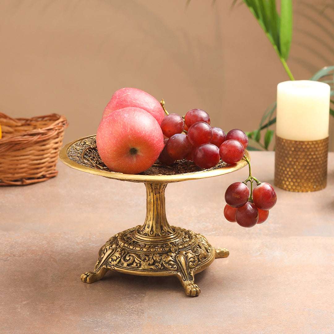 Brass Fruit Table Tray / Stand (5.5 Inch) - Image 2