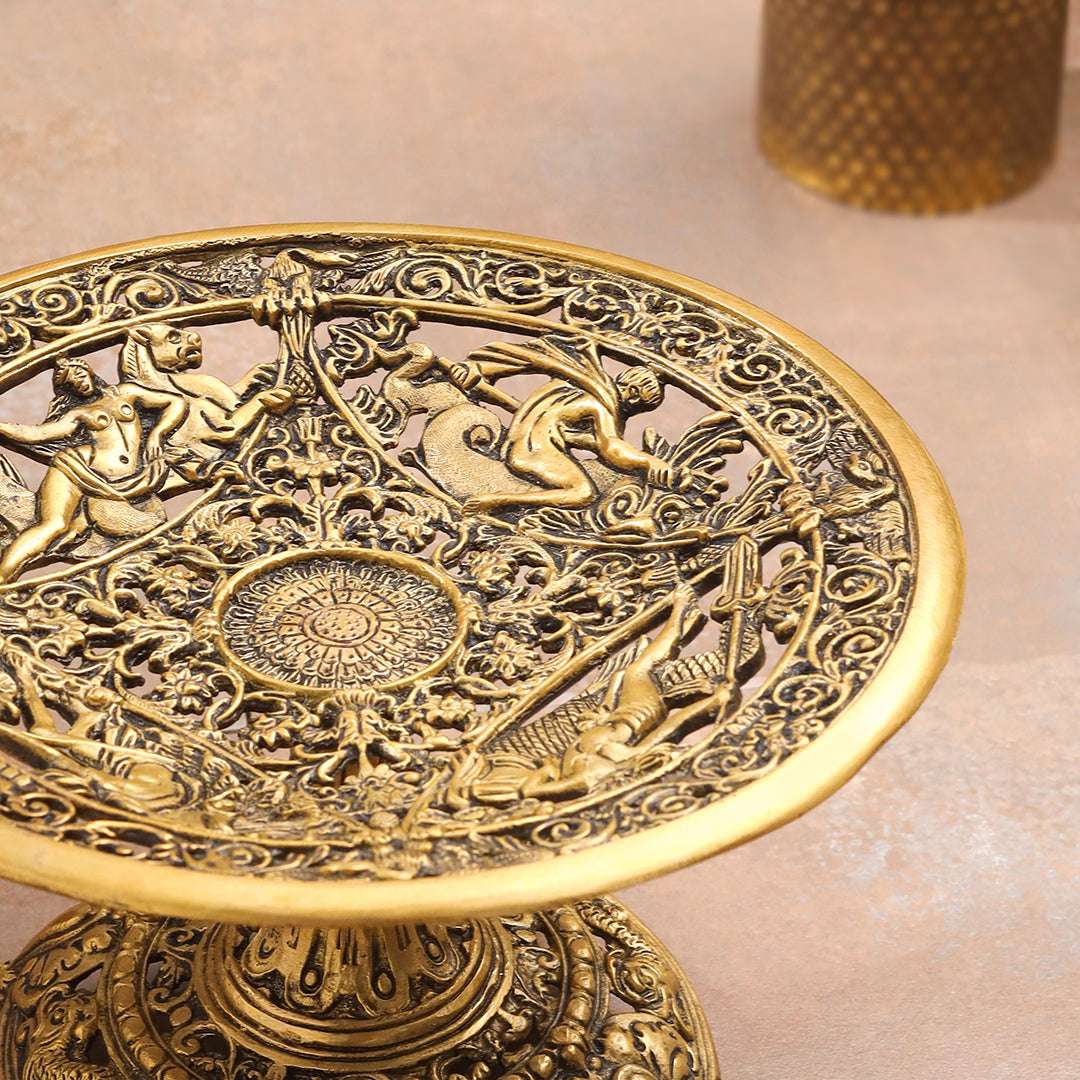 Brass Fruit Table Tray / Stand (5.5 Inch) - Image 4