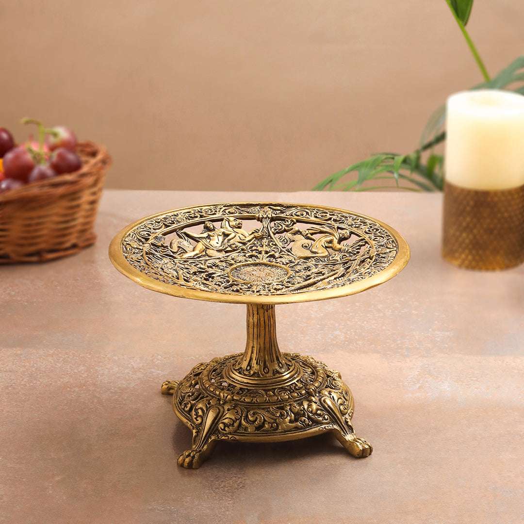 Brass Fruit Table Tray / Stand (5.5 Inch) - Image 6
