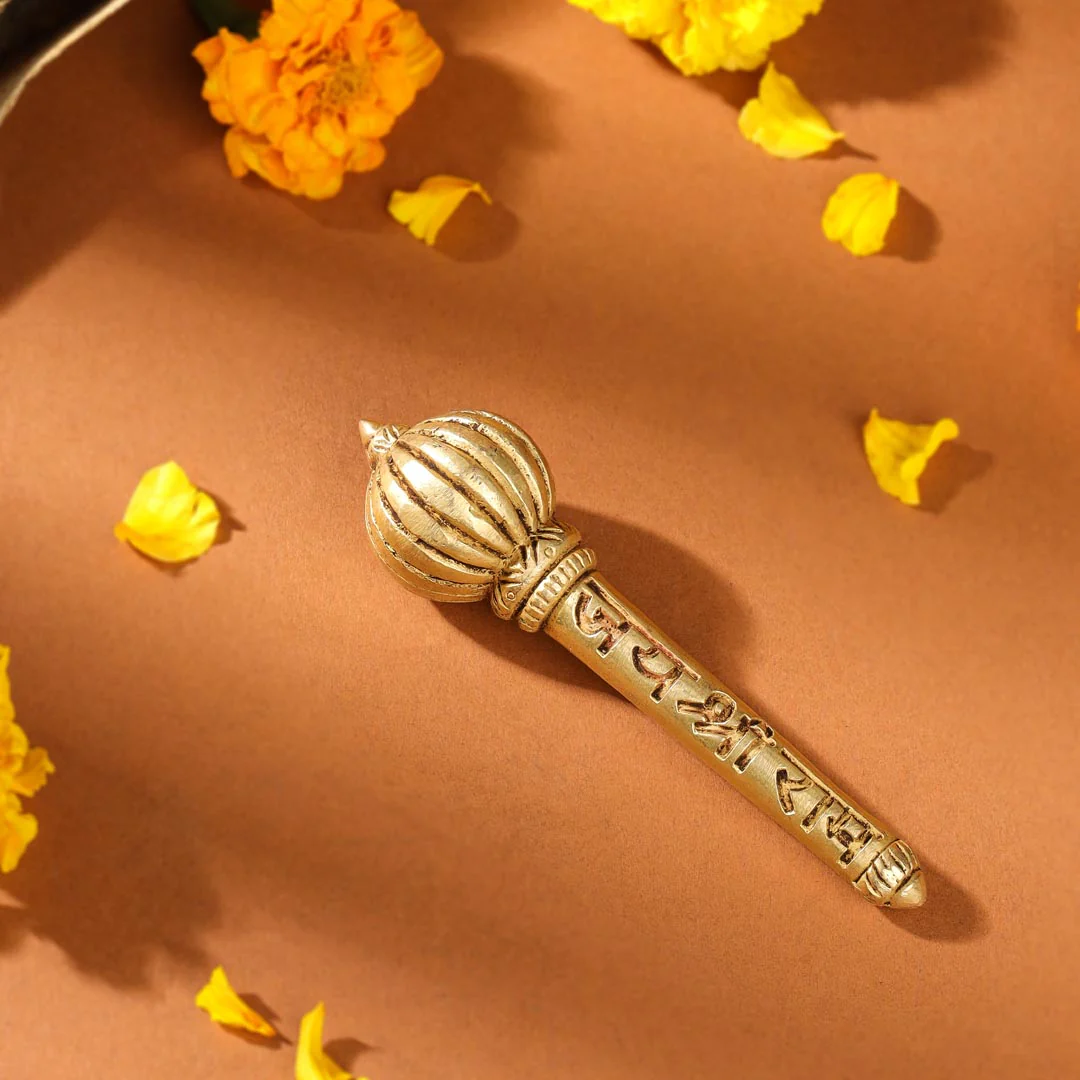 Brass Handcrafted Hanuman Mace/Gada (3 Sizes) - Image 2