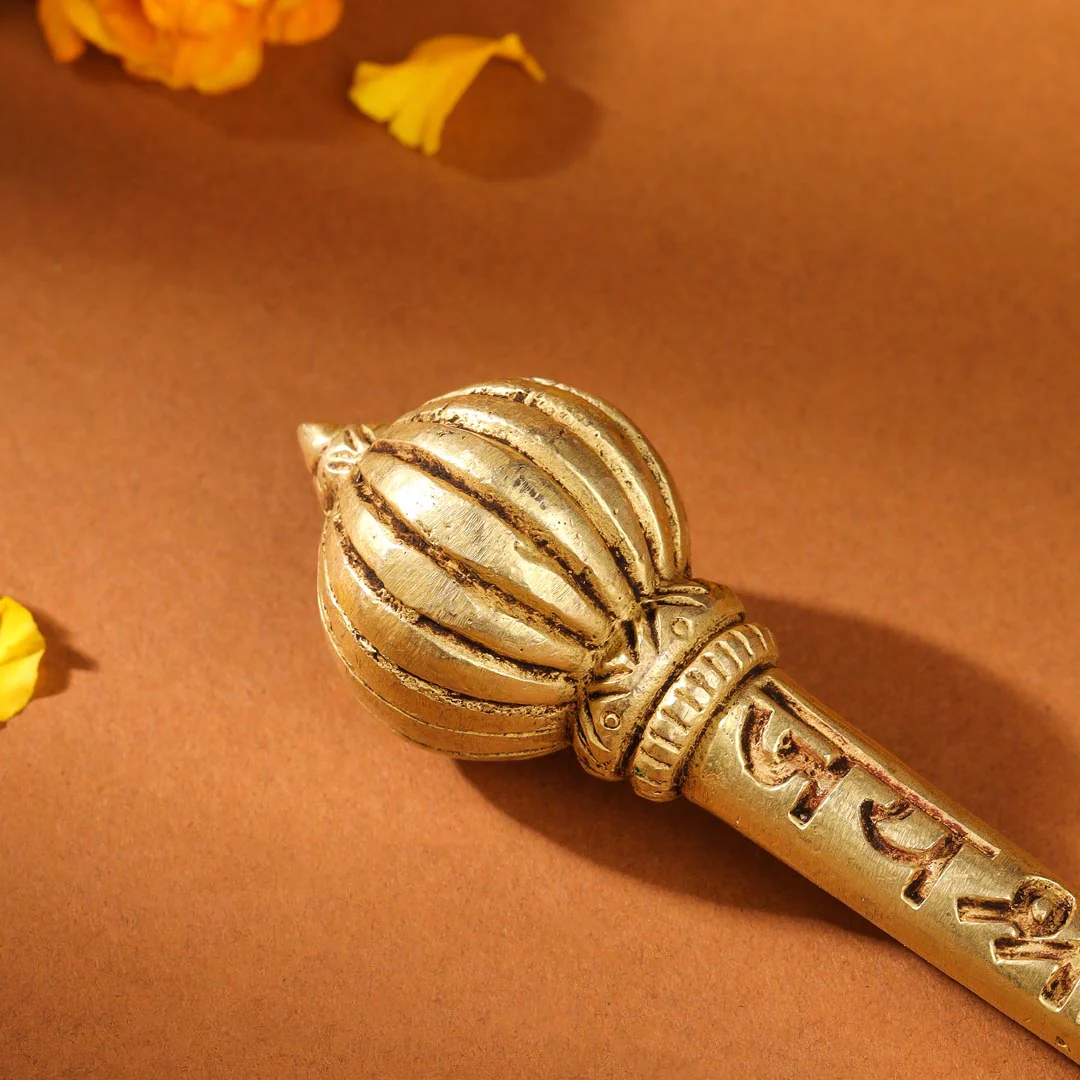 Brass Handcrafted Hanuman Mace/Gada (3 Sizes) - Image 3