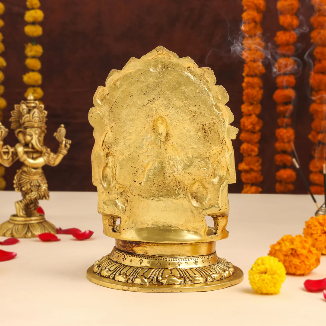 Brass Ganesha Diya/Lamp (10.5 Inch) - Image 3