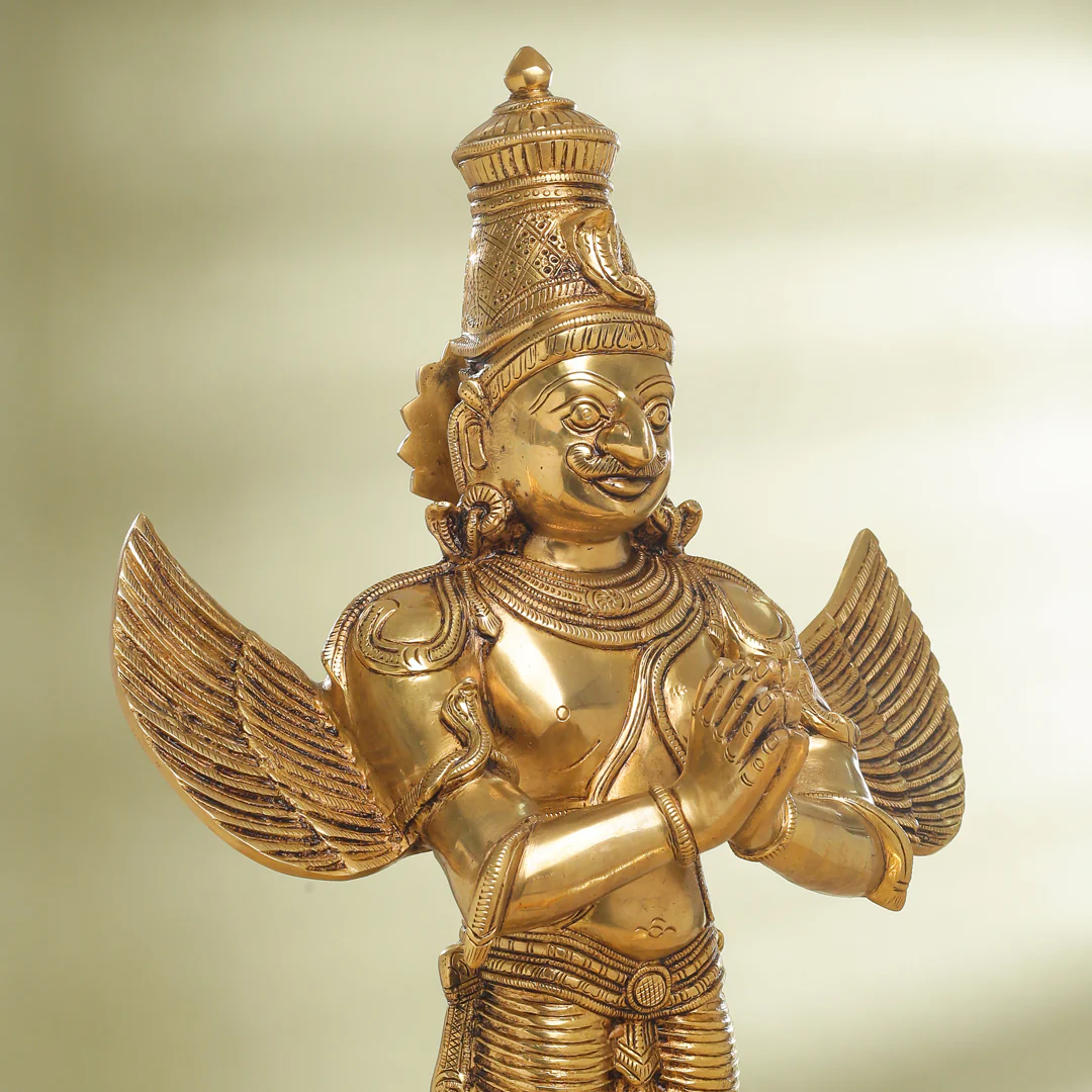 Brass Standing Garuda Statue (22 Inch) - Image 4