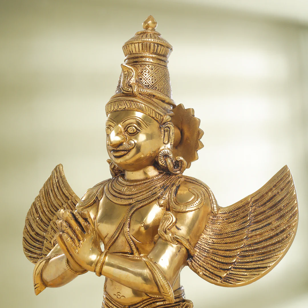 Brass Standing Garuda Statue (22 Inch) - Image 5