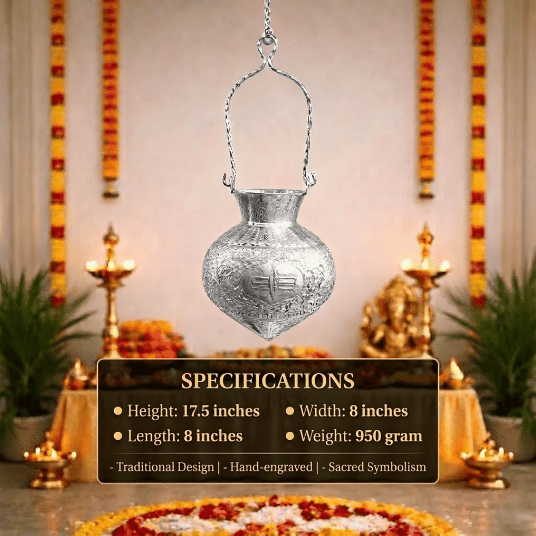 German Silver Hanging Jal Dhara - Image 5