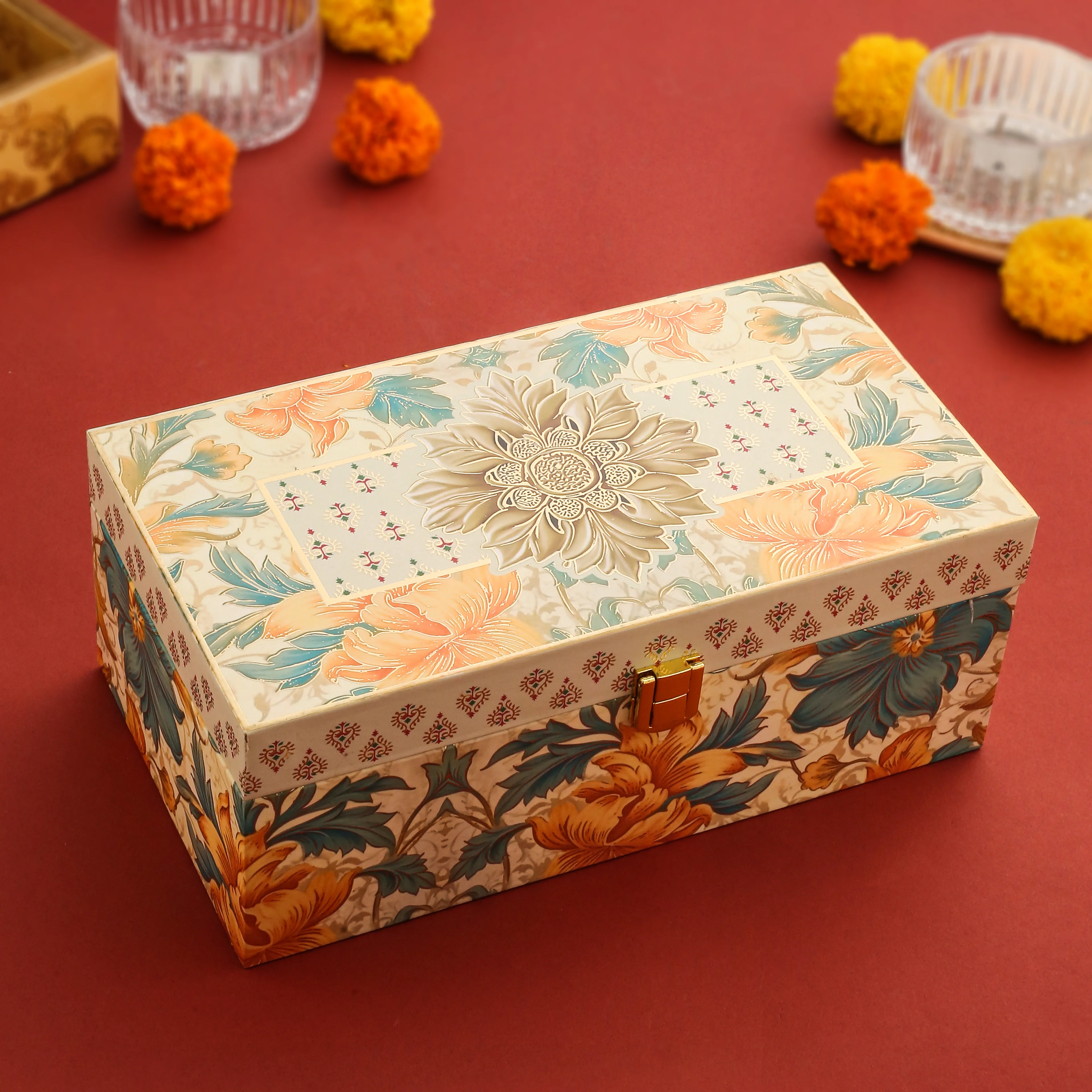 Brass Hand Painted Glass Pair Corporate/Gift Hamper - Image 3