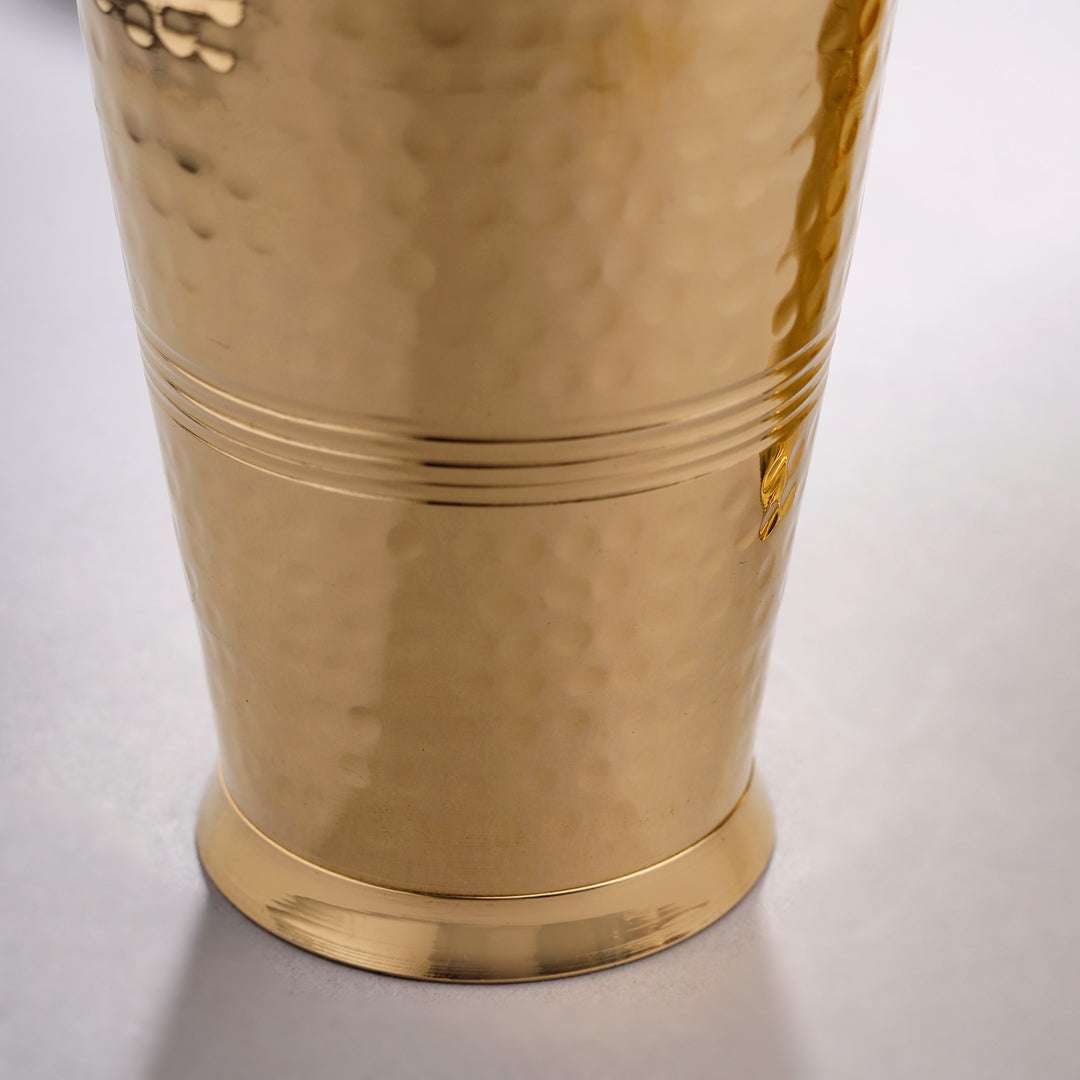 Brass Hammered Glass pair - Image 3