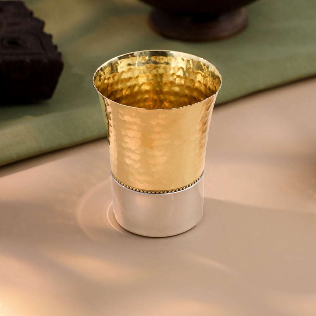 Brass Hammered Thali Set (1.1 Kg) - Image 4