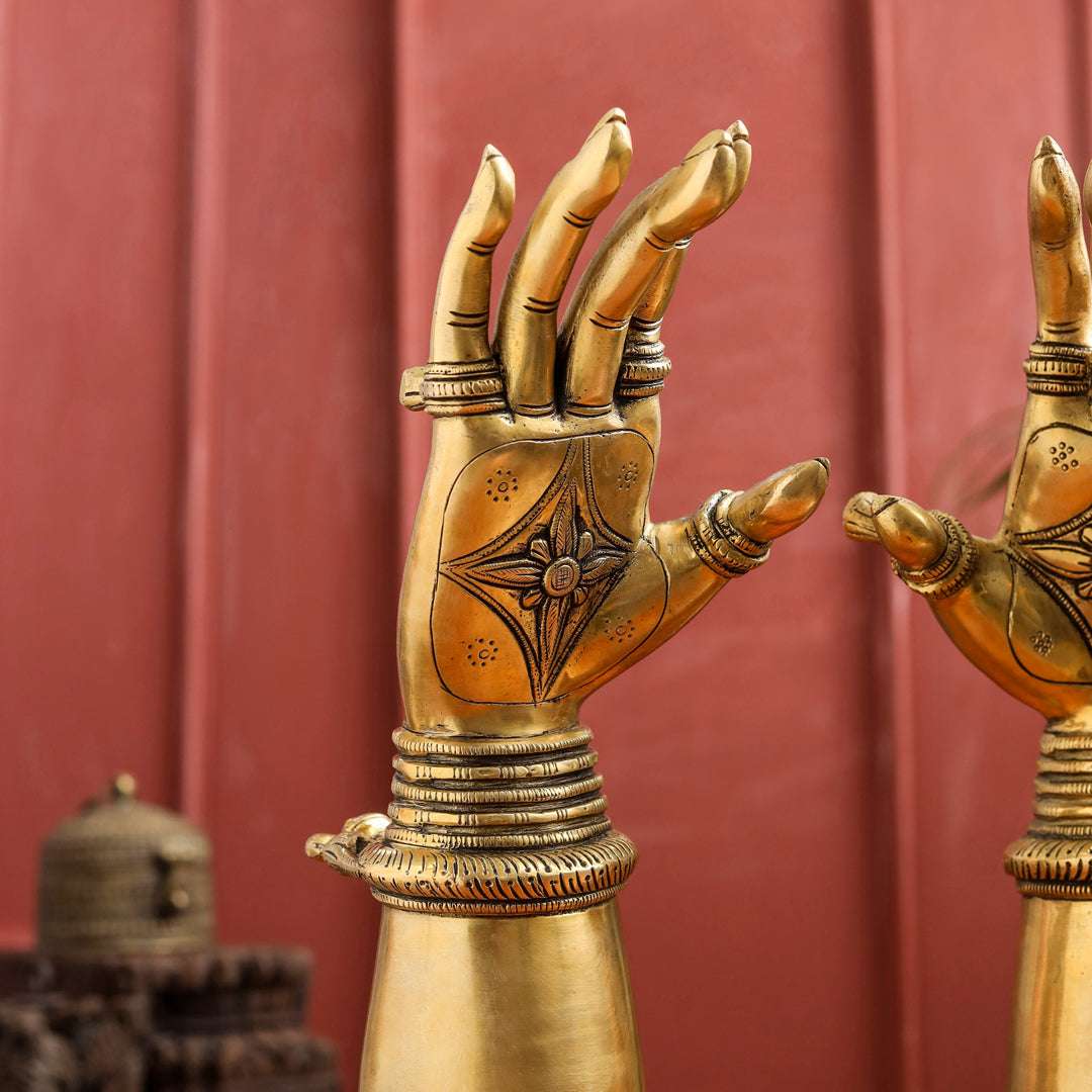 Brass Decorative Hand Pair (12 Inch) - Image 6
