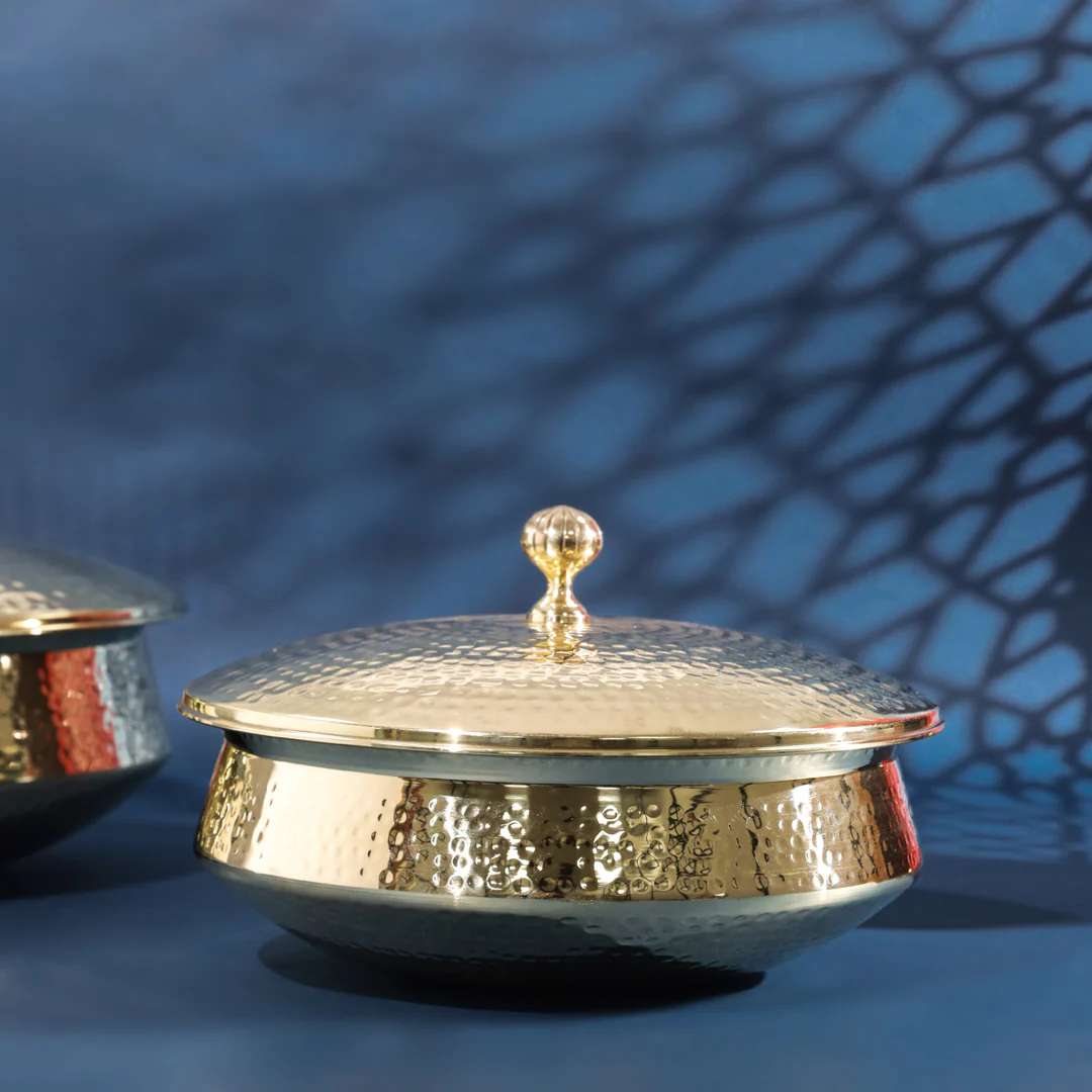 Brass Handi/Lagan With Lid (8.5 Inch) - Image 3