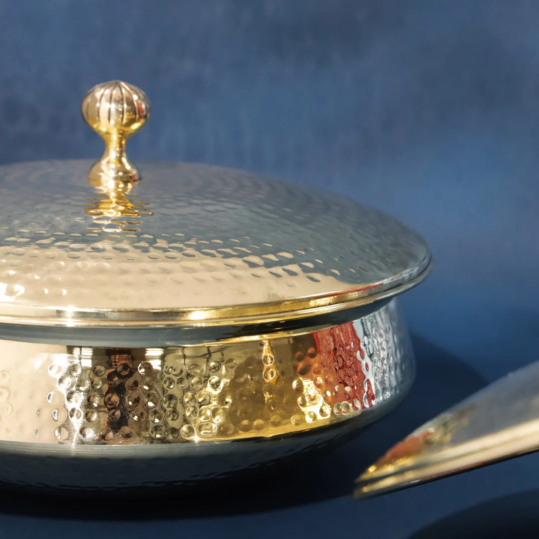 Brass Handi/Lagan With Lid (8.5 Inch) - Image 6