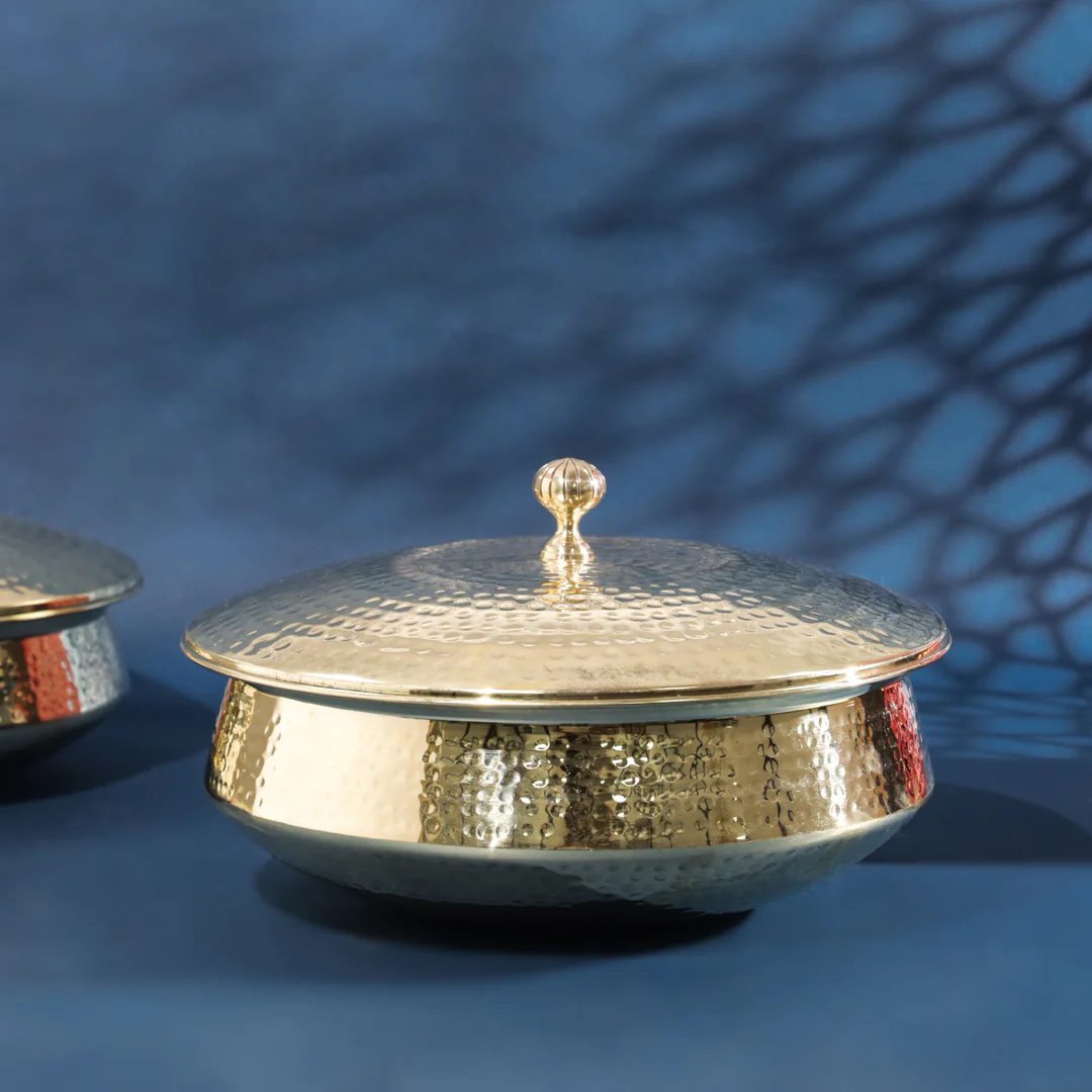 Brass Handi/Lagan With Lid (8.5 Inch) - Image 7