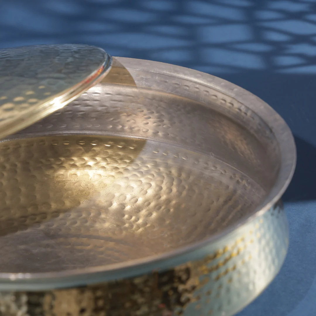 Brass Handi/Lagan With Lid (8.5 Inch) - Image 8