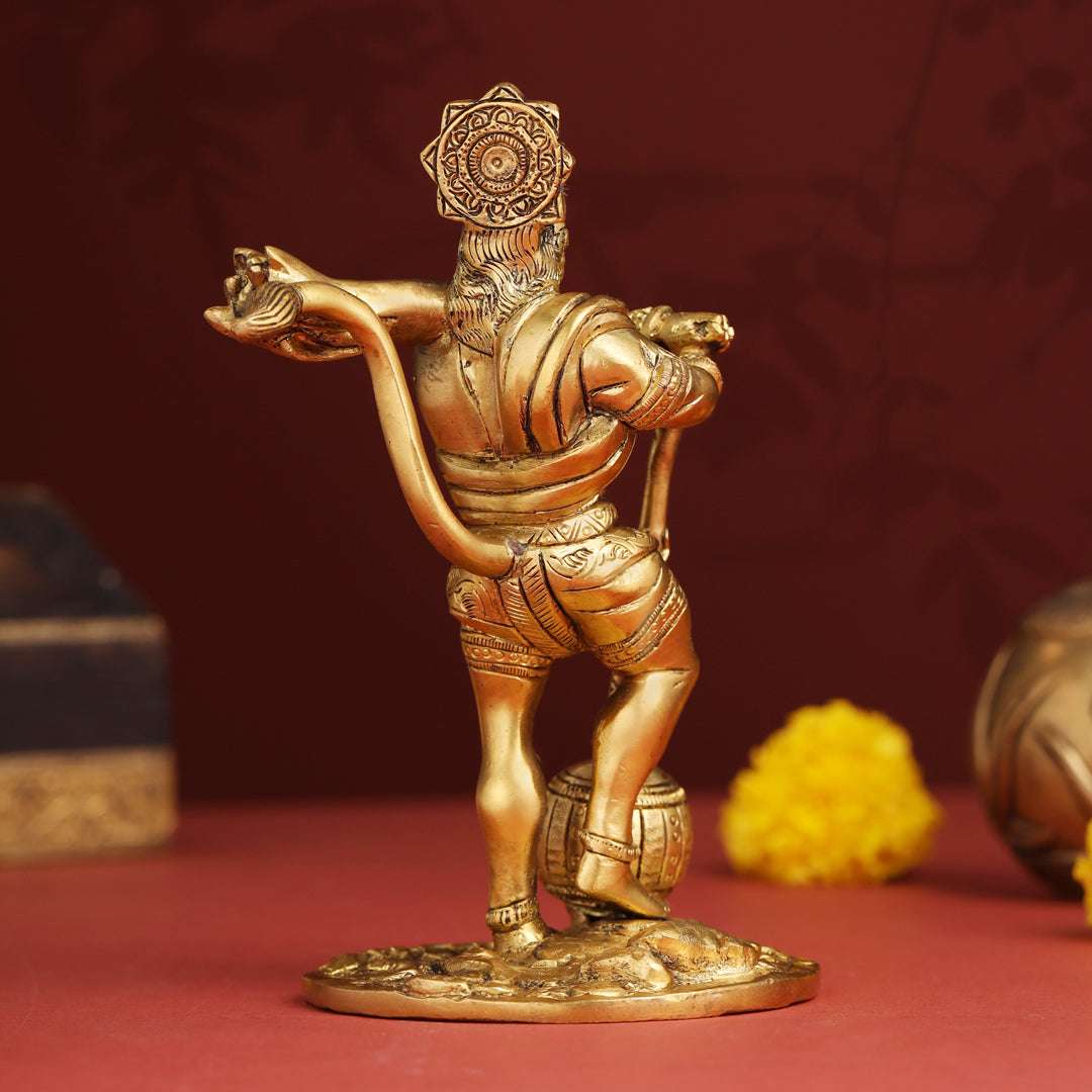 Brass Standing Hanuman Idol (7.2 Inch) - Image 4