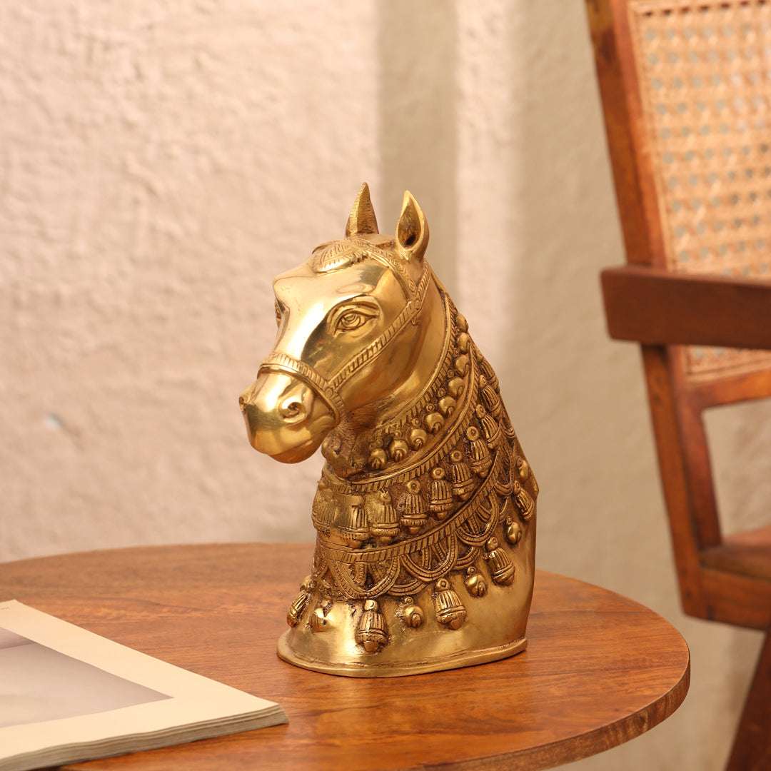 Brass Horse Head (10.7 INCH) - Image 5