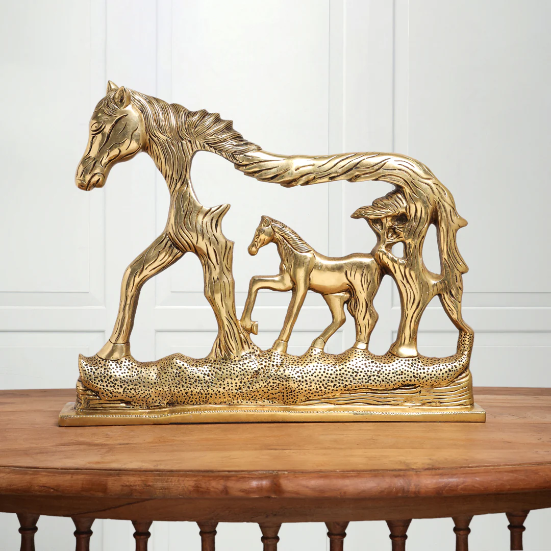 Brass Modern Horse Showpiece (12 Inch) - Image 5