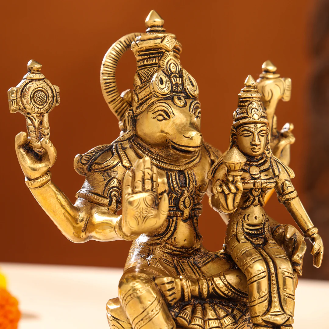 Brass Superfine Sitting Varaha Lakshmi Idol (10 Inch) - Image 5