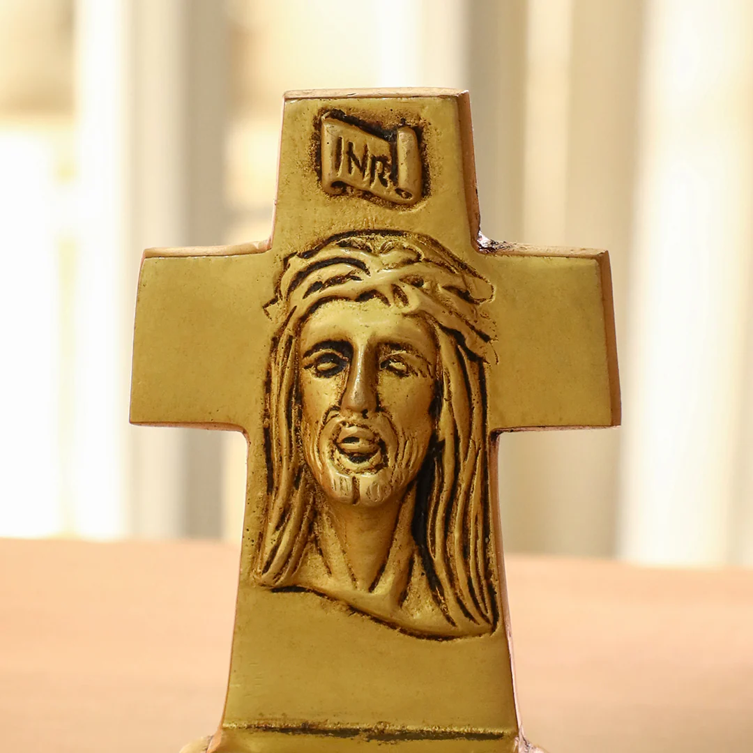 Brass Jesus Cross - Image 8