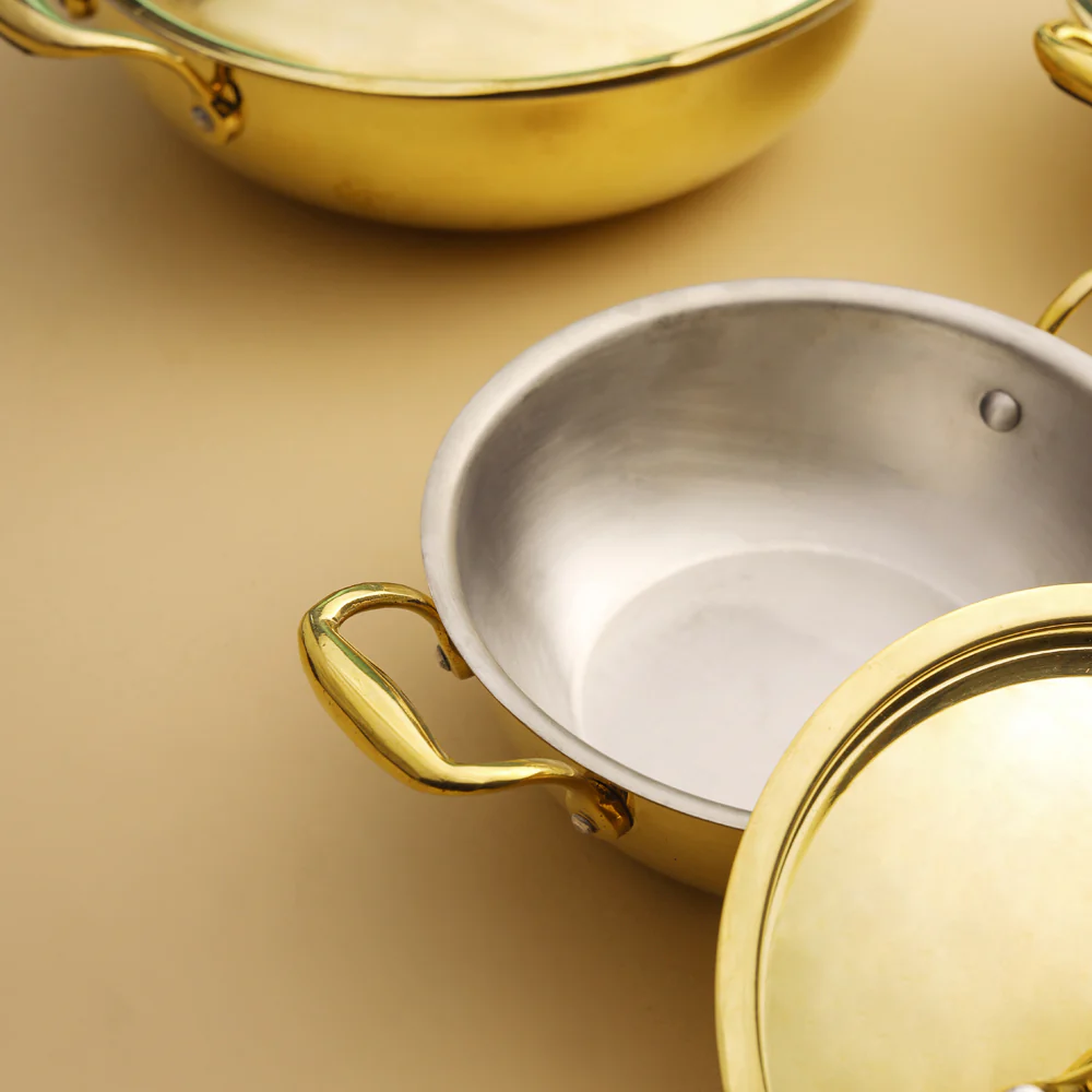 Brass Kadhai With Lid - Image 3