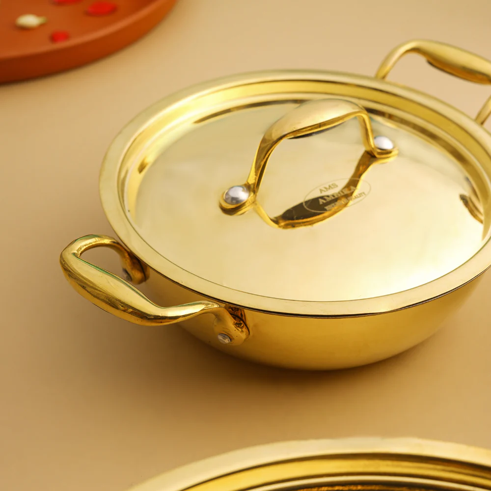 Brass Kadhai With Lid - Image 6