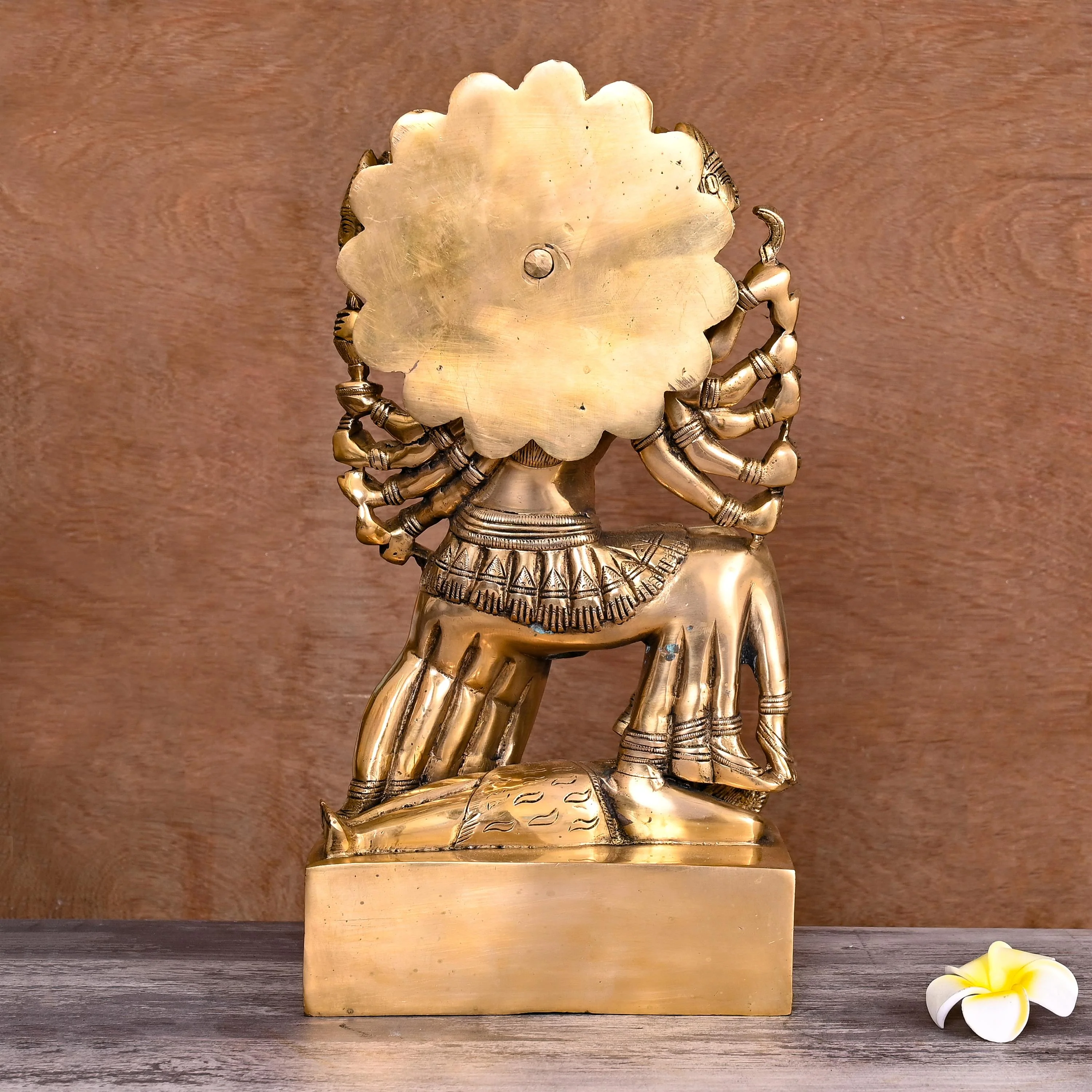 Brass Goddess Standing Kali Idol (15 Inch) - Image 3