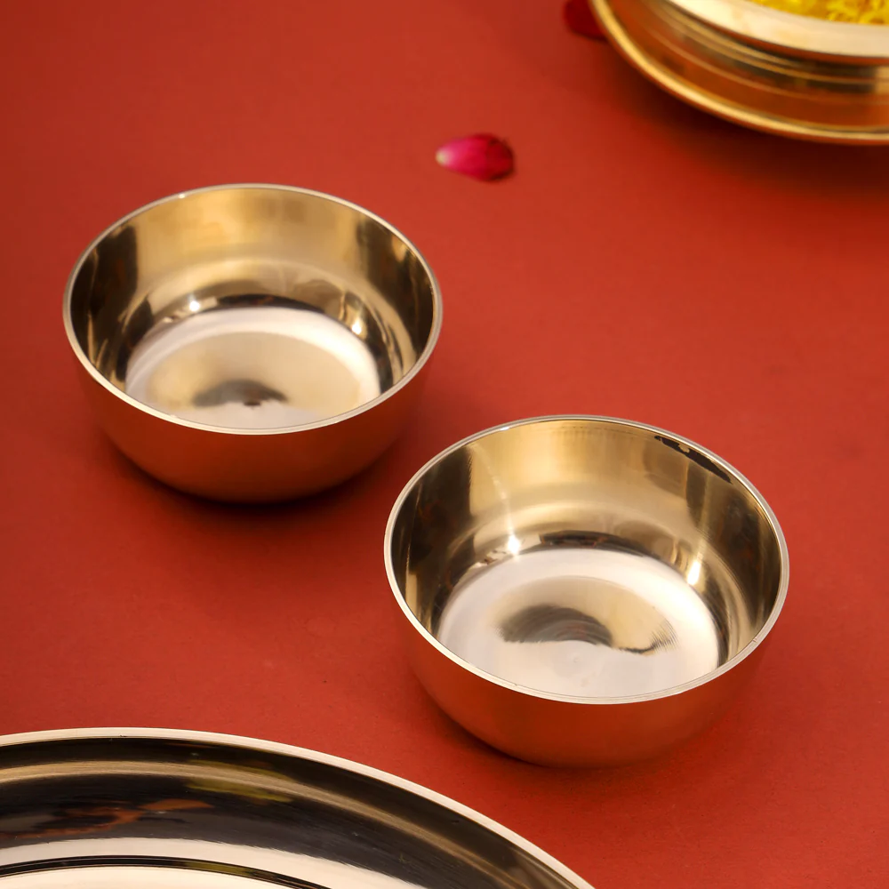 Pure Kansa/Bronze Thali/Dinner Set (1.6 Kg) - Image 4
