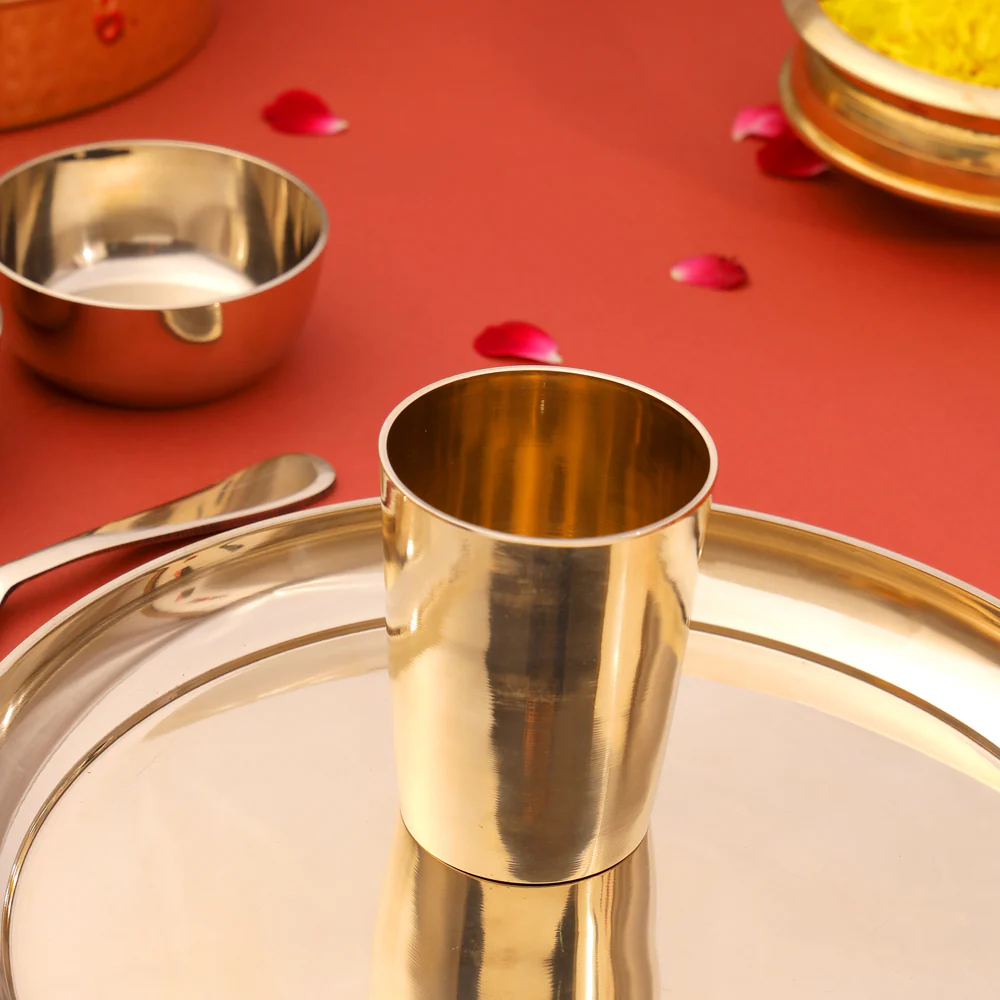 Pure Kansa/Bronze Thali/Dinner Set (1.6 Kg) - Image 6