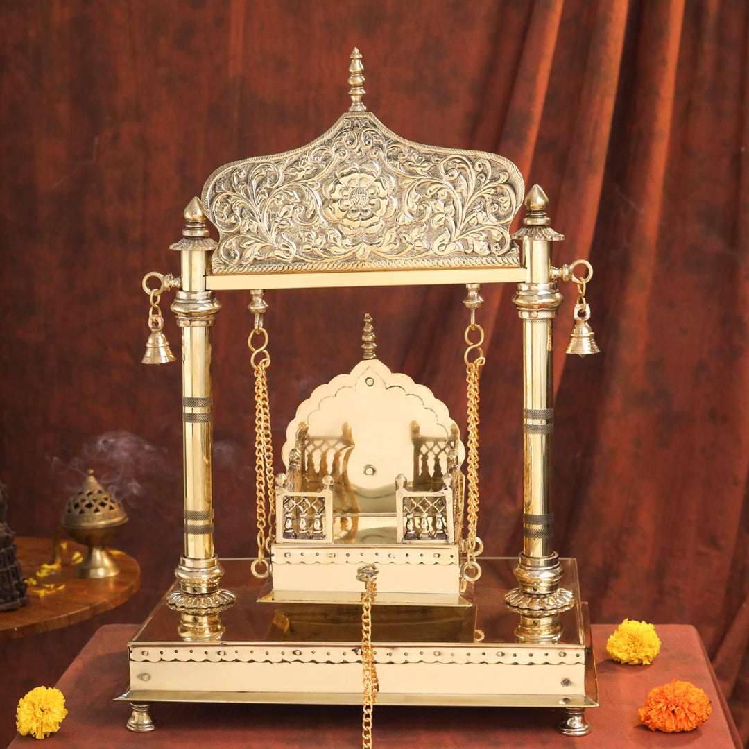 Brass Laddu Gopal Swing / Jhula (20.8 Inch) - Image 2