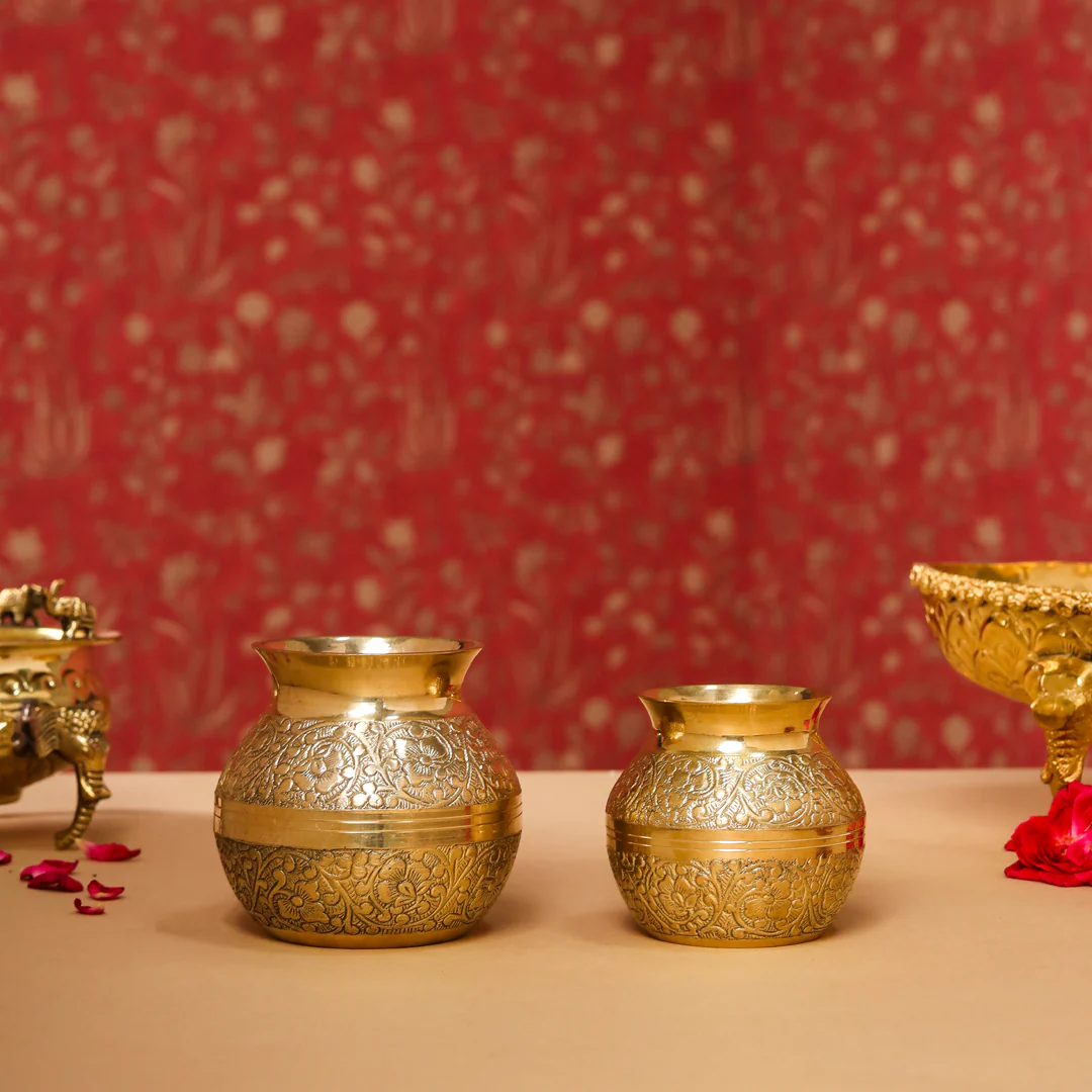 Brass Royal Pooja flower Kalash