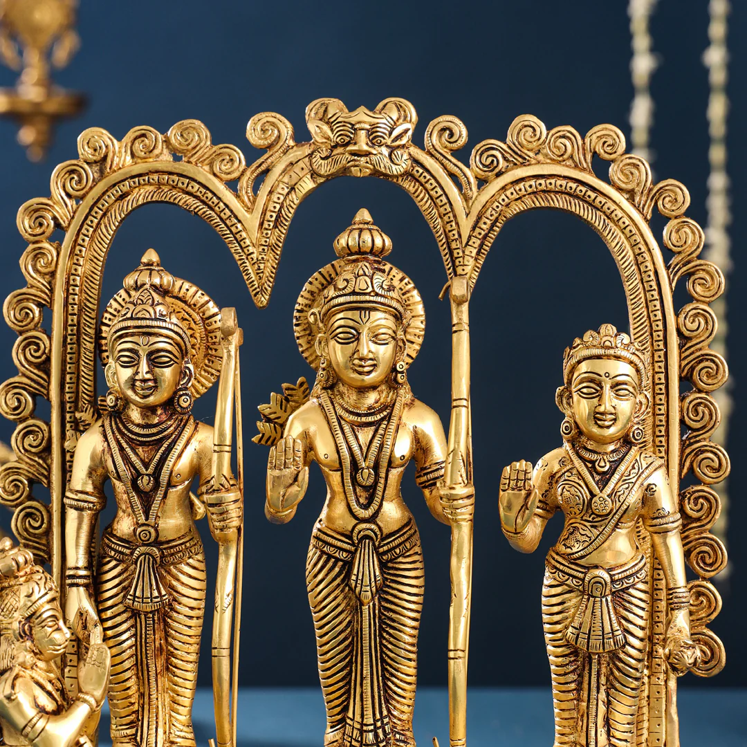Brass Ram Darbar Statue (12 Inch) - Image 4