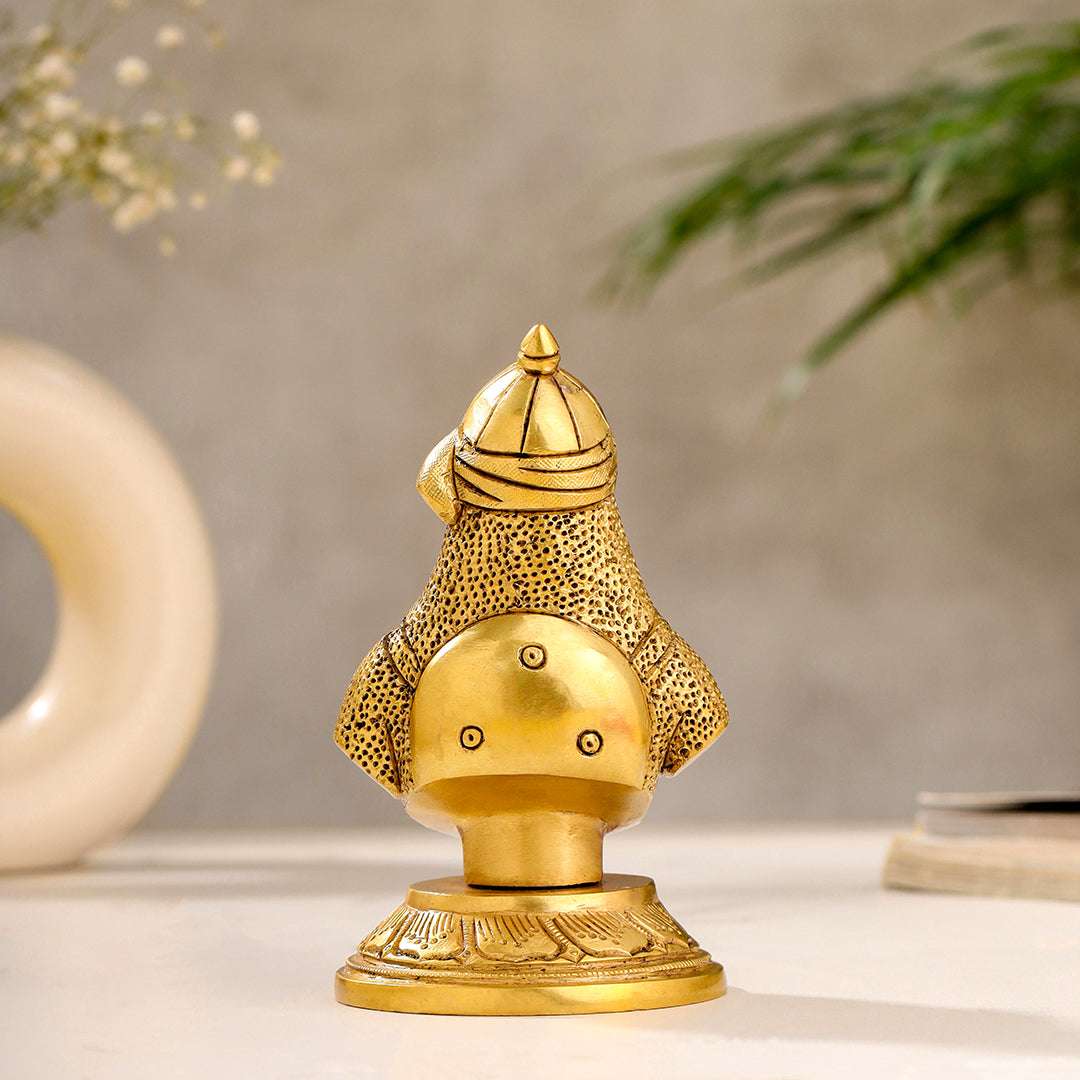 Brass Maharana Pratap Bust Statue (5.5 INCH) - Image 5