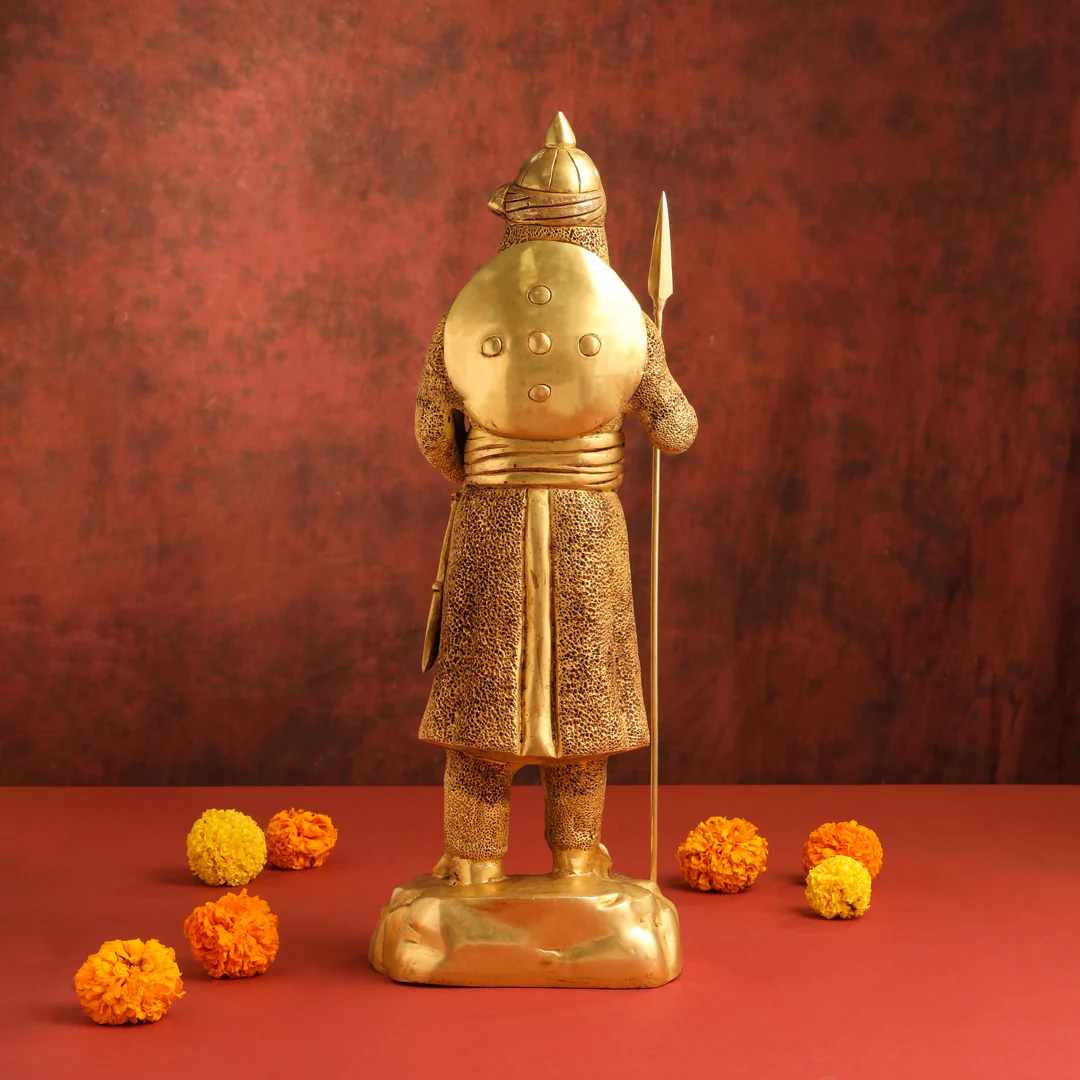 Brass Maharana Pratap Standing Statue (19 INCH) - Image 3