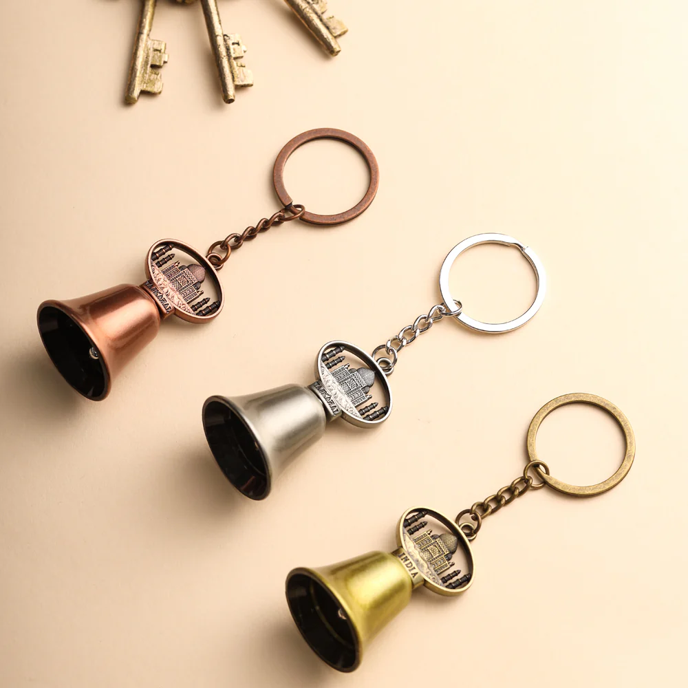 Taj mahal Bell Keychain Set Of Three (4.5 Inch)
