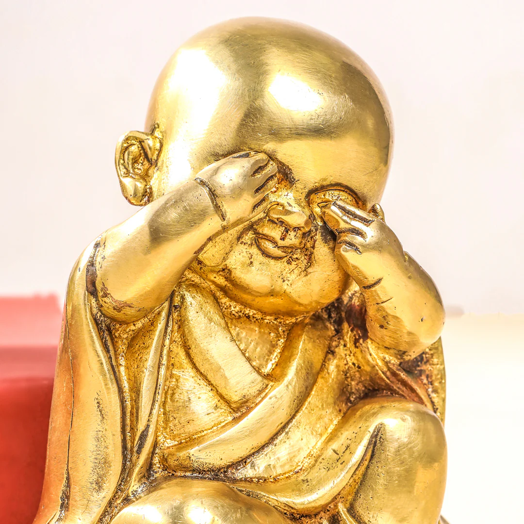 Brass Monks Baby Buddha Statues Set (5.5 Inch) - Image 7