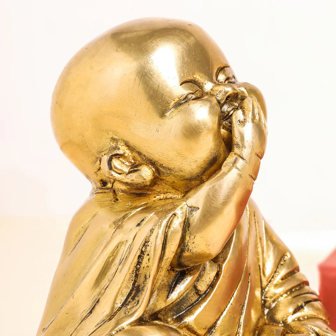 Brass Monks Baby Buddha Statues Set (5.5 Inch) - Image 9