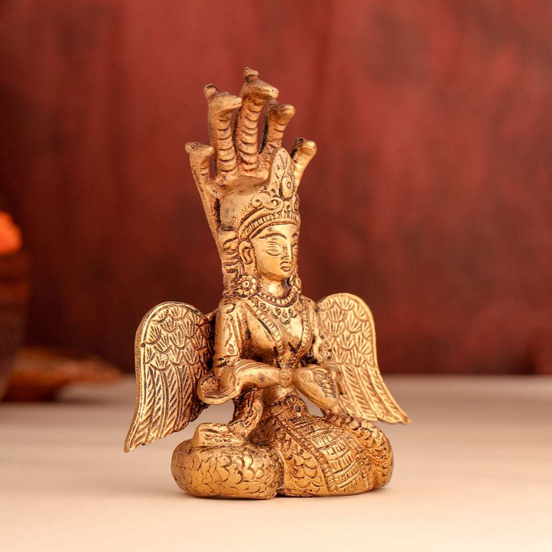 Brass Naag Kanya Statue (5.5 Inch) - Image 3