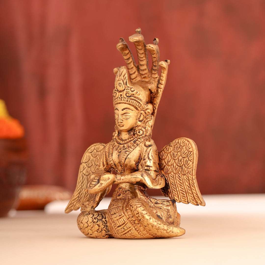 Brass Naag Kanya Statue (5.5 Inch) - Image 4
