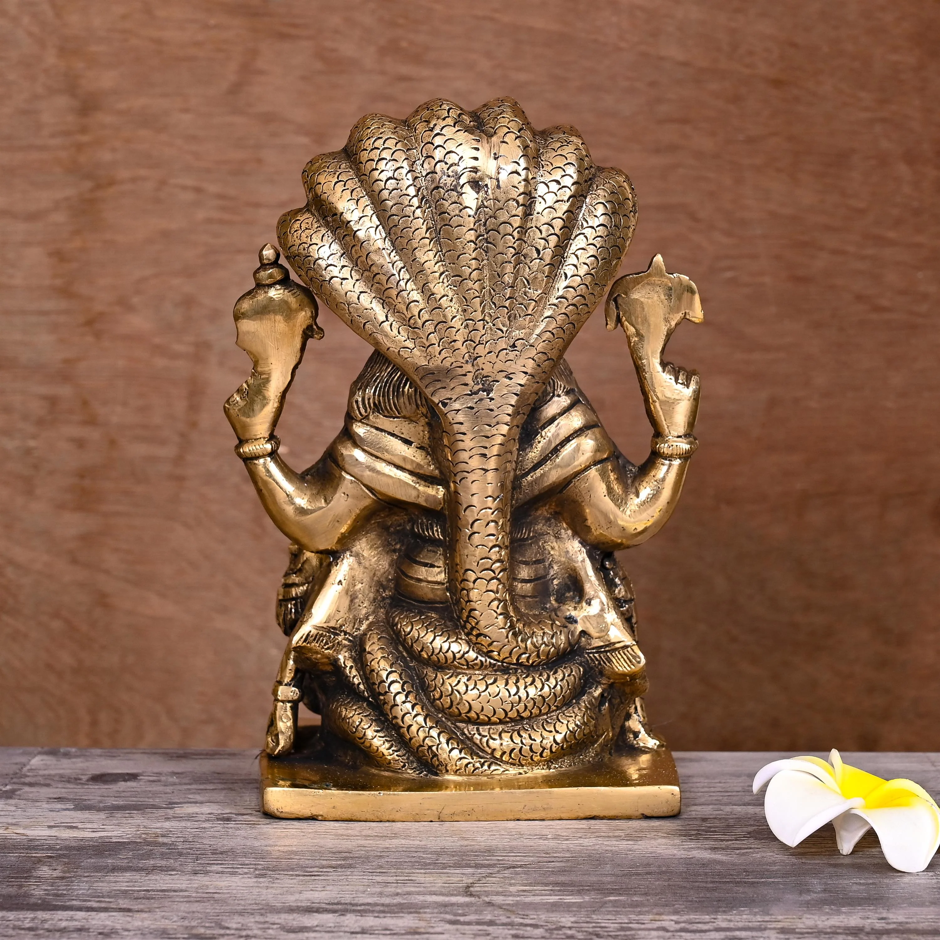 Brass God Narasimha Statue (8.5 Inch) - Image 3