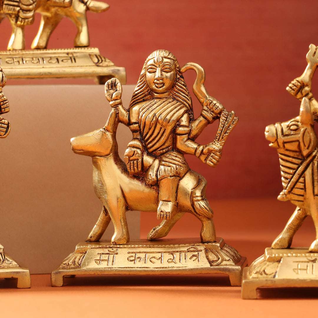 Brass Navdurga Idols Set (4.8 Inch) - Image 5