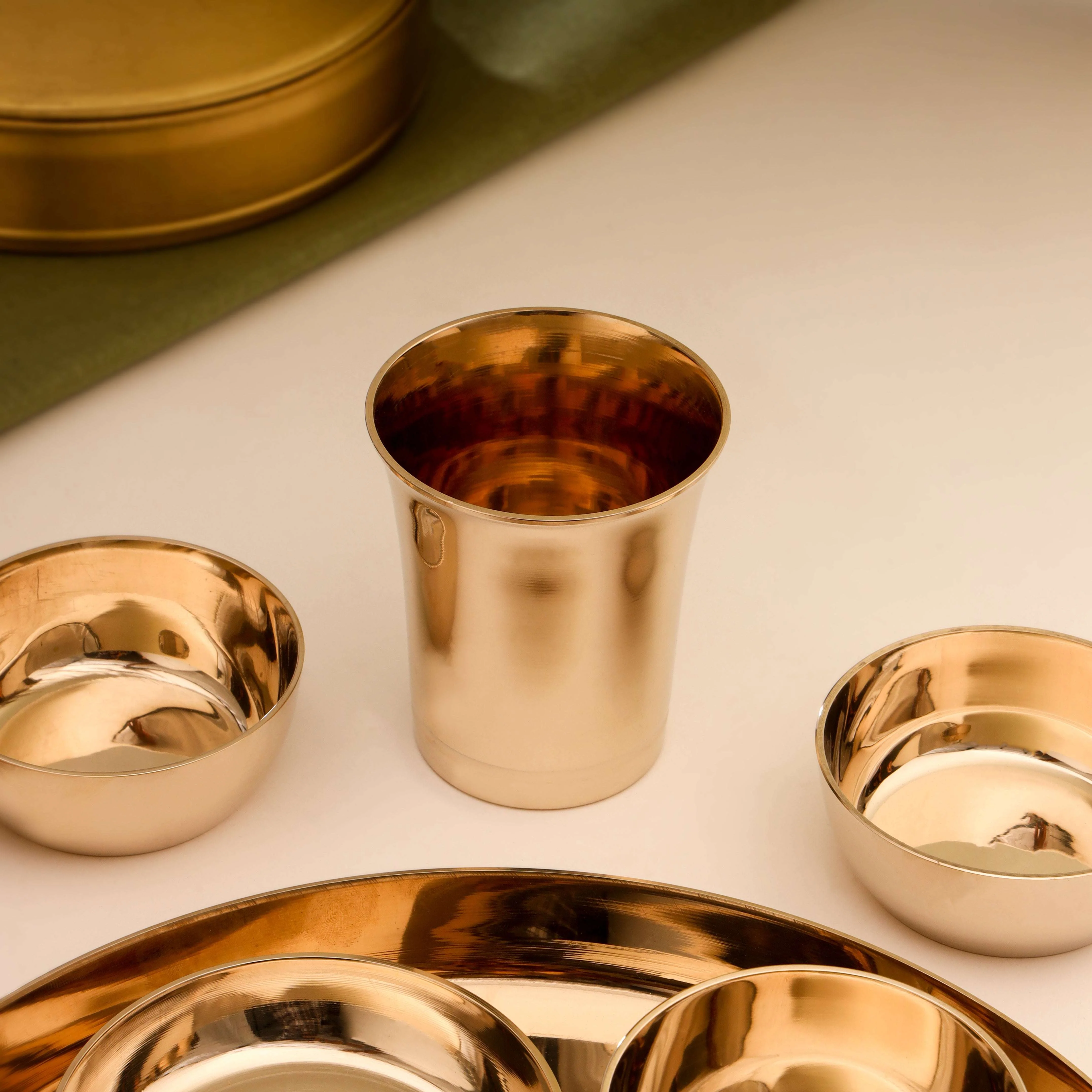 Pure Kansa/Bronze Thali/Dinner Set (1.9 Kg) - Image 4