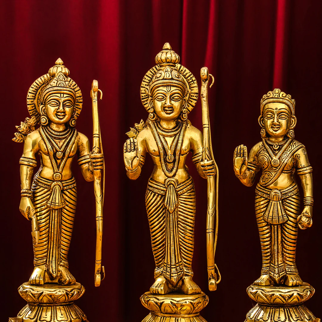 Brass Ram Darbar Idols Set - Image 4