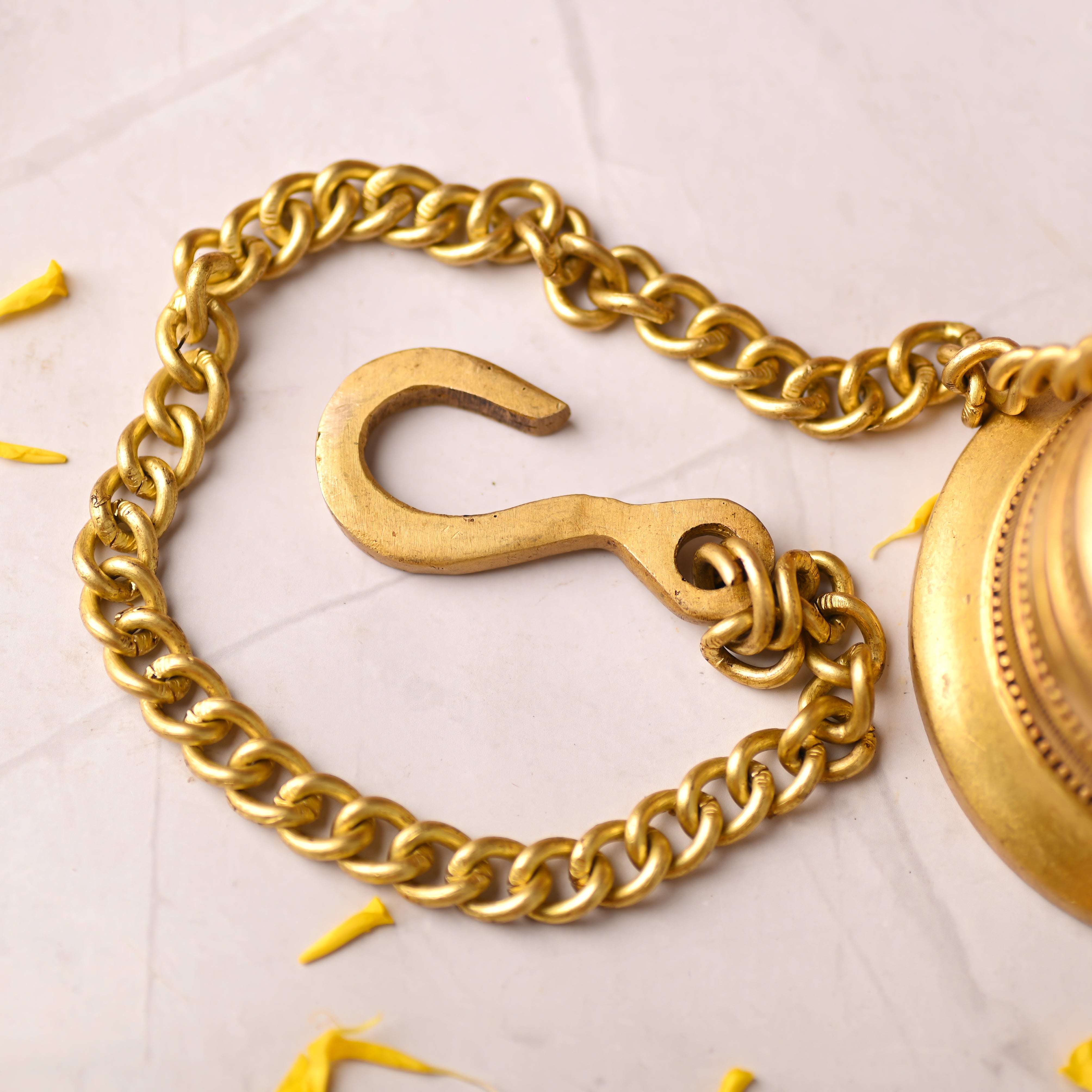 Brass Wall Hanging Temple Bell – Handcrafted Traditional Decor (21.8 Inch) - Image 5
