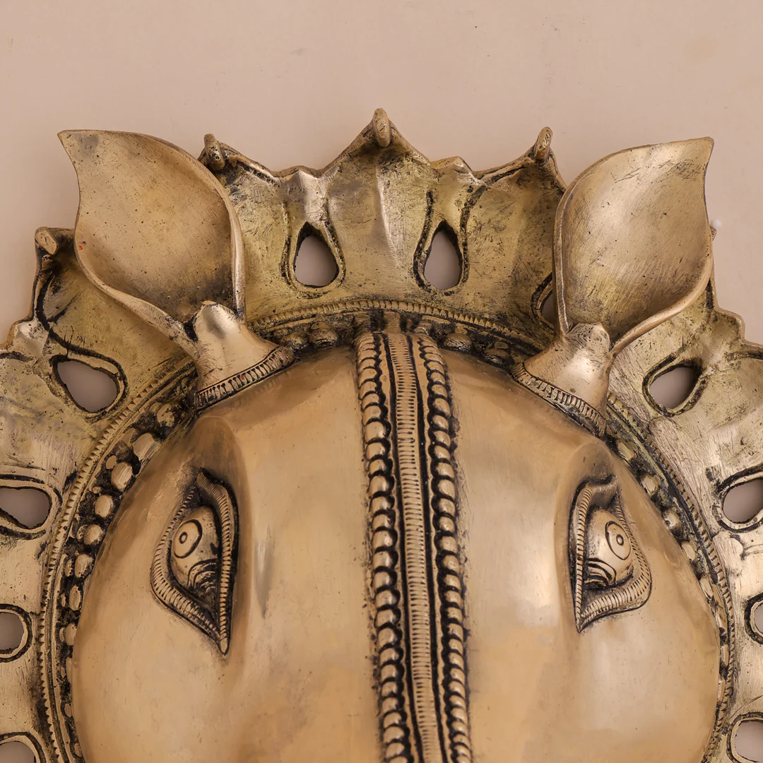 Brass Varaha Head Wall Hanging (9 Inch) - Image 2