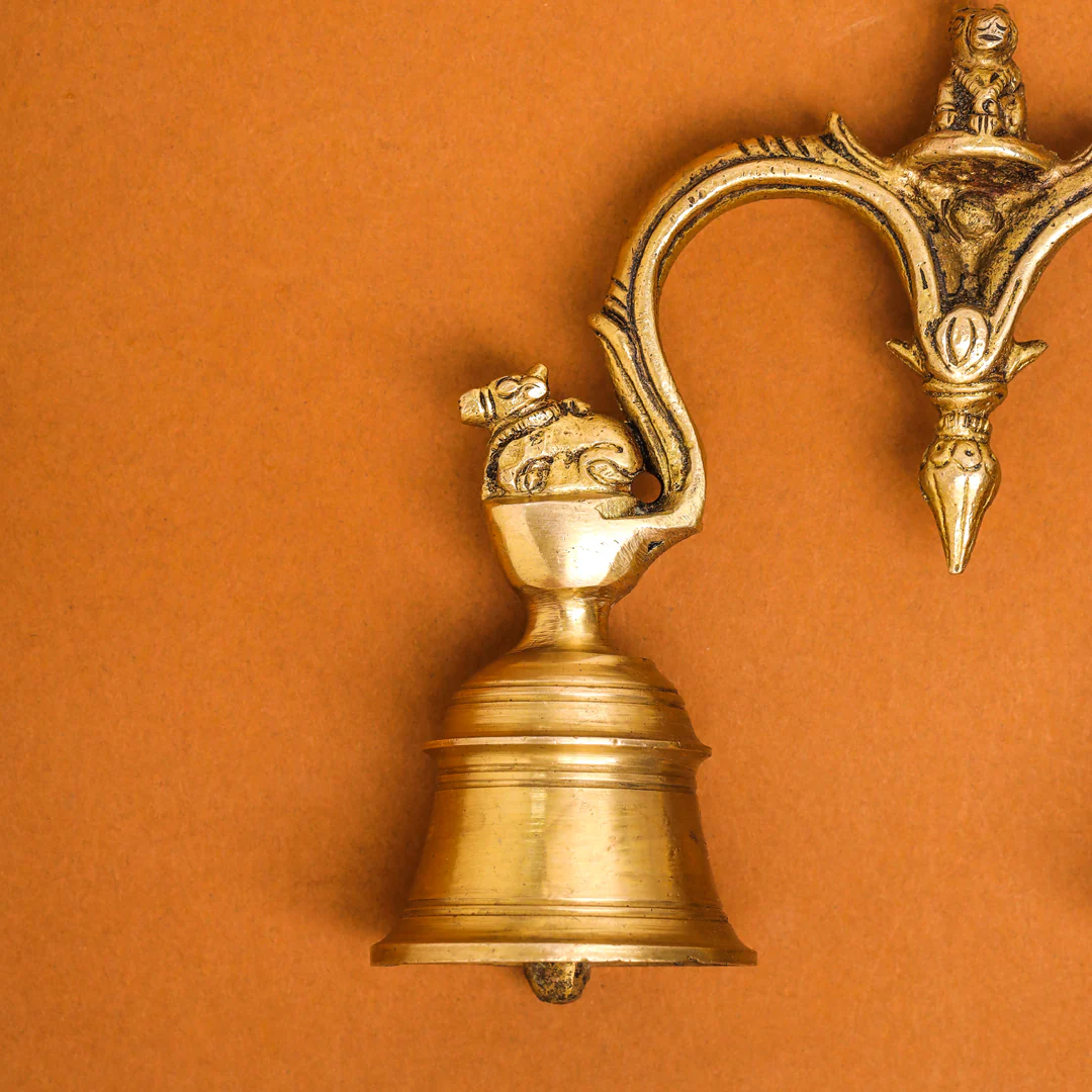 Brass Nandi Double Handbell (5 Inch) - Image 2