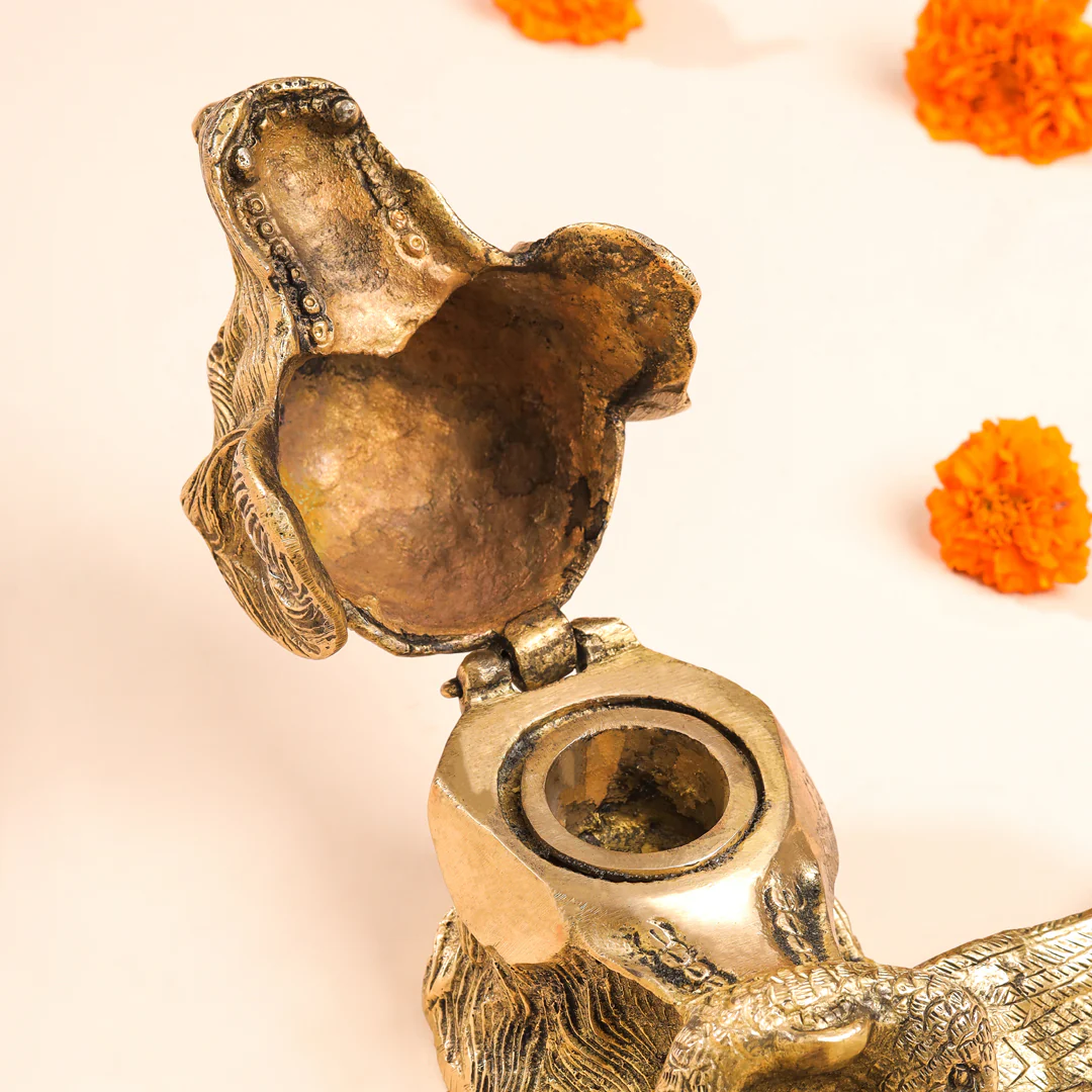 Brass Dog Inkwell/Ink Pot (4 Inch) - Image 5