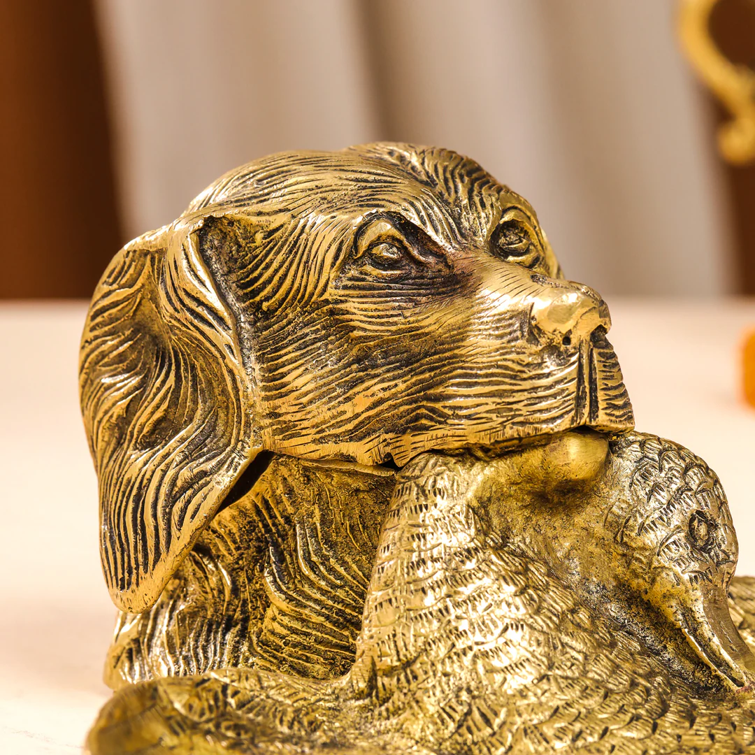 Brass Dog Inkwell/Ink Pot (4 Inch) - Image 7