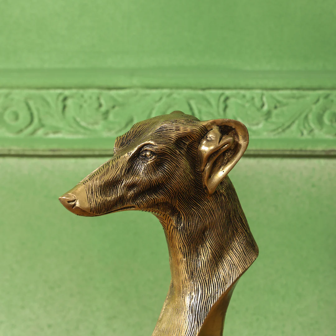 Brass Dog Head Figurine (9 Inch) - Image 5
